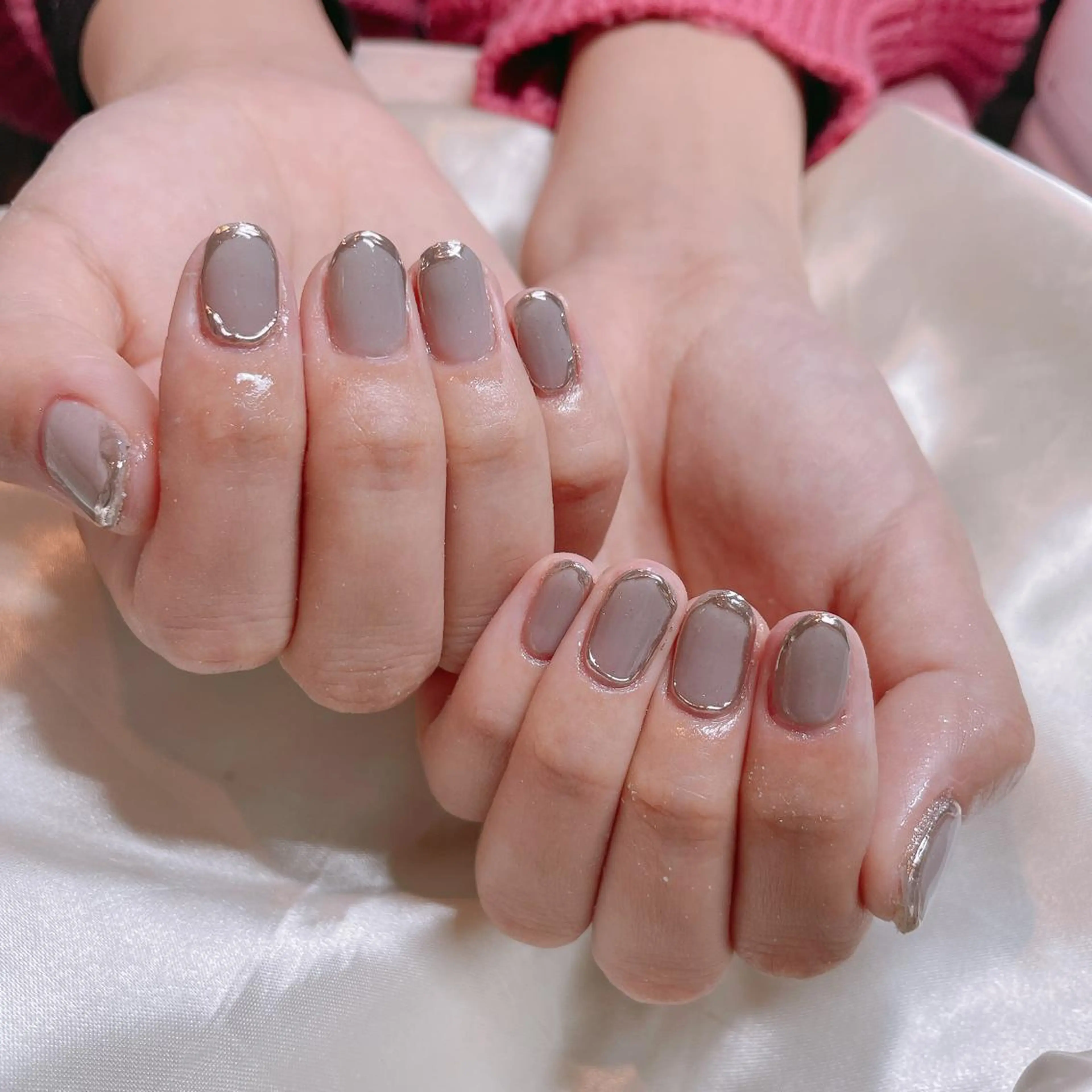 ネイル ミラーネイル ニュアンスネイル ハンドネイル RANUN nailのネイルデザイン