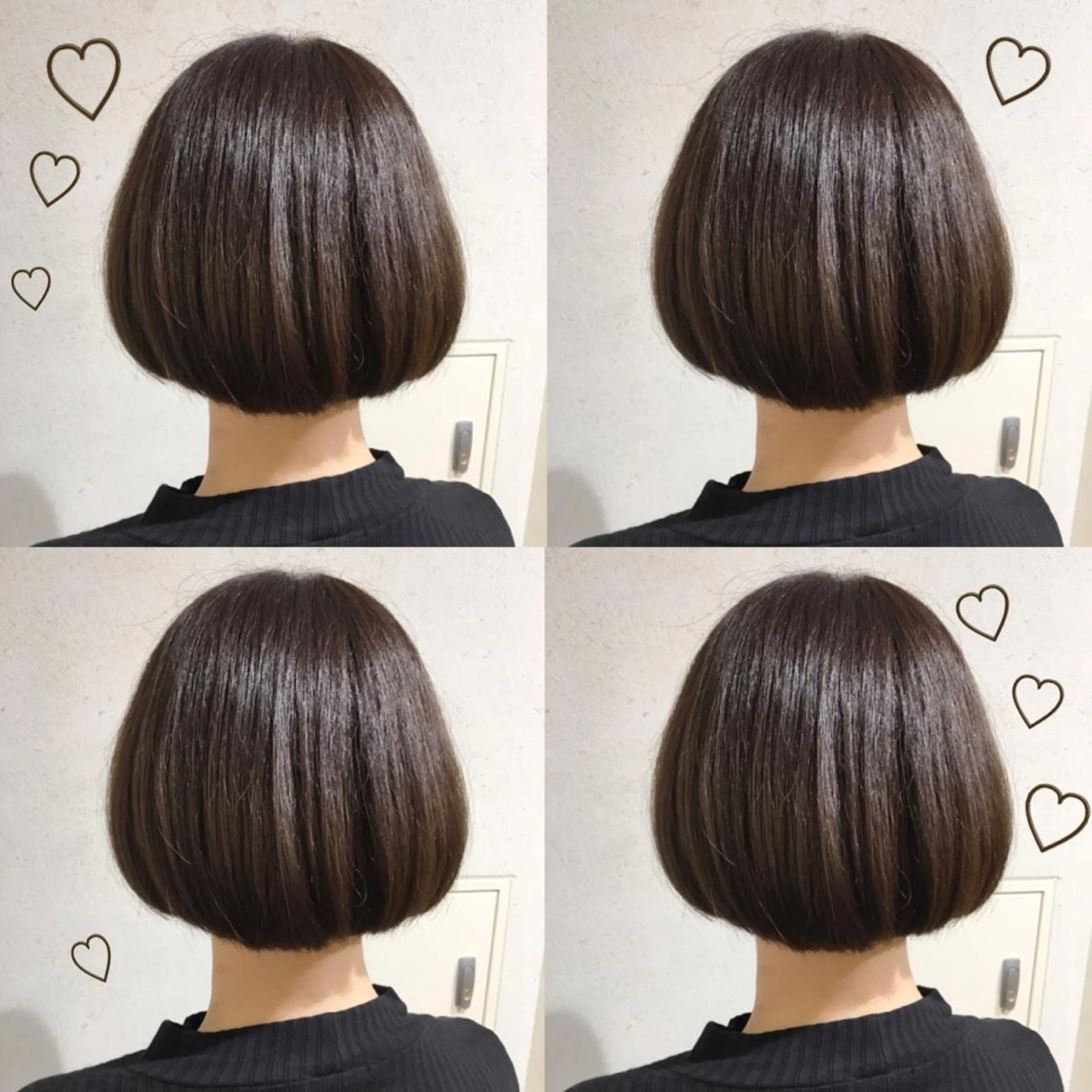 ショート カラー ブラウンカラー チョコレートブラウン ボブ タンバルモリ ヘアカラー 韓国ヘア得意❤︎森澤 悠佳のヘアスタイル