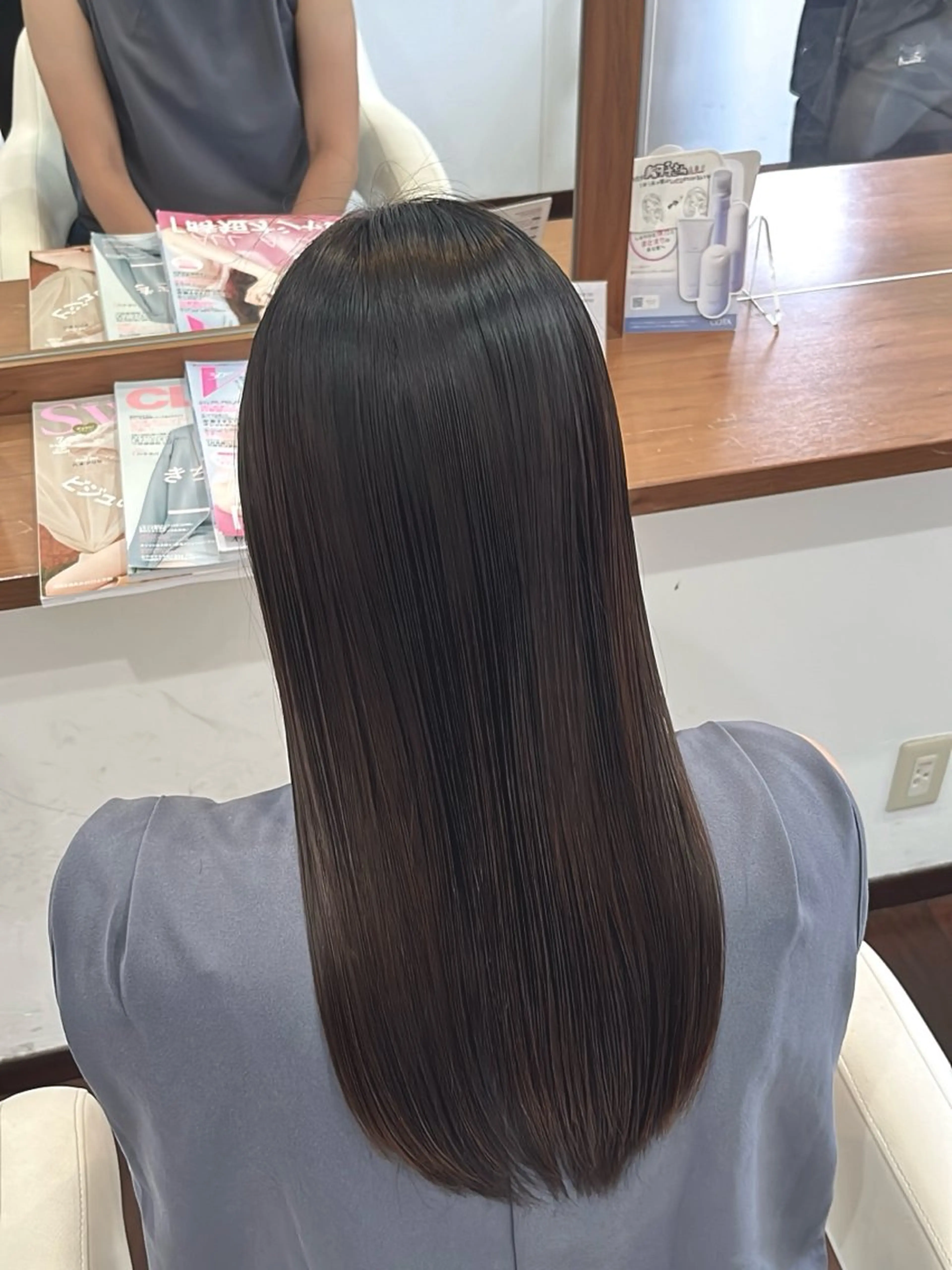 ロング 髪質改善 カット 縮毛矯正 トリートメント 今在家 玲【艶髪スト レート/メンズ】のヘアスタイル