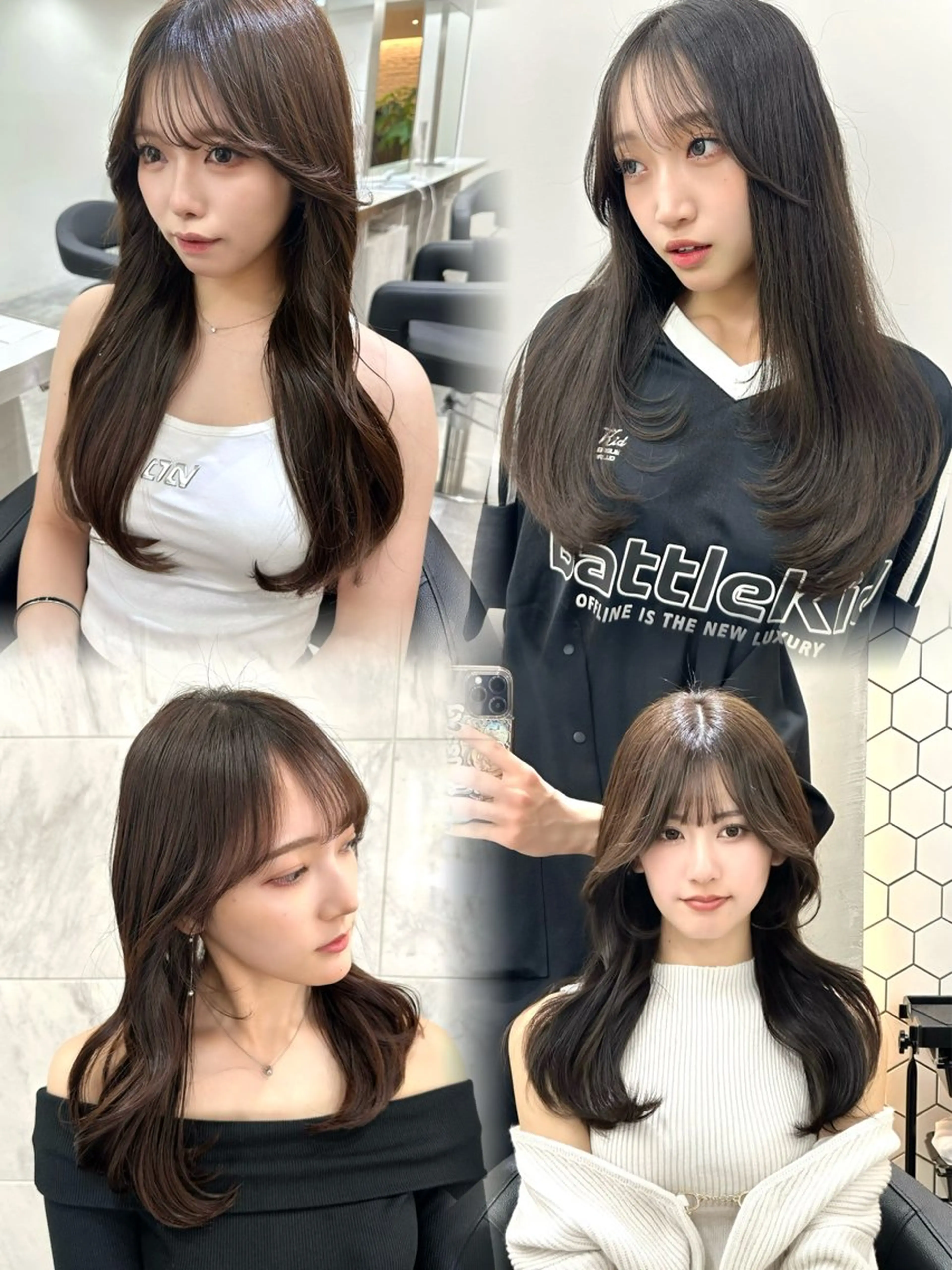 ロング カラー ミディアムレイヤー 添田晃基のヘアスタイル