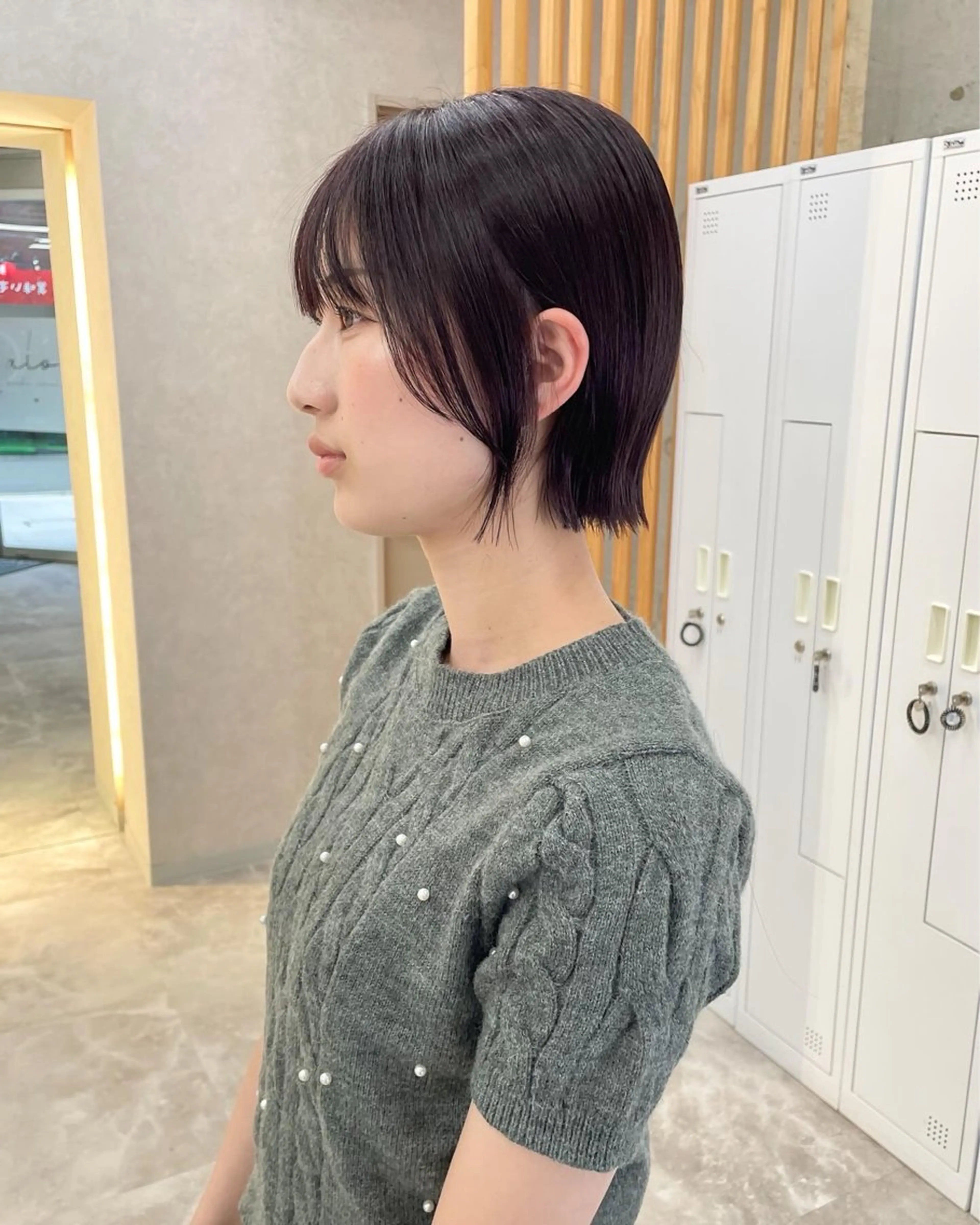 ミディアム カラー ブリーチ ダブルカラー ラベンダーカラー ブリーチなしカラー ボブ カット ヘアカラー ブリーチ/ベージュ 💕/momoaのヘアスタイル