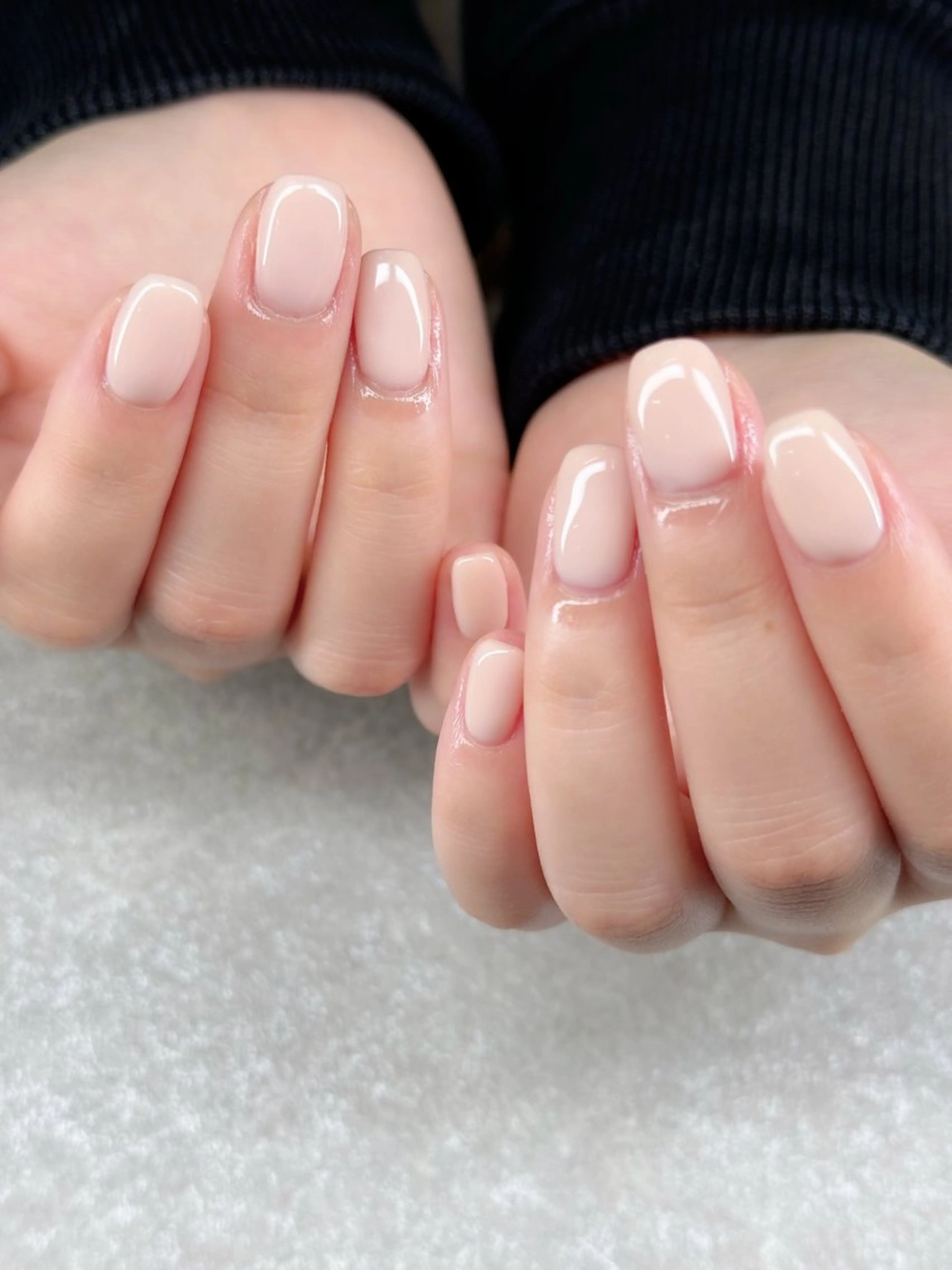 ネイル ワンカラーネイル ピンク ハンドネイル Agate miku🎀‧₊のネイルデザイン