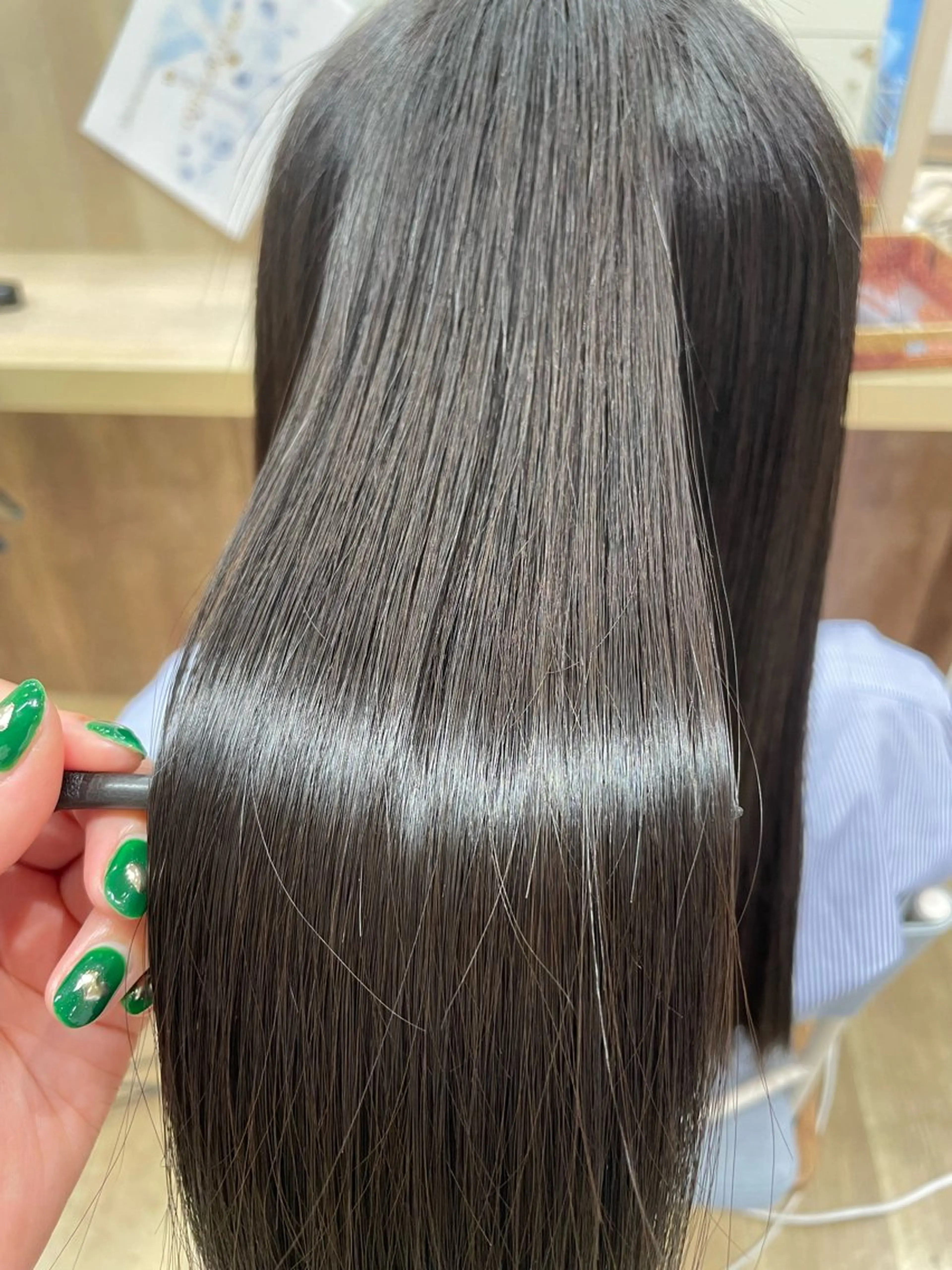 セミロング パーマ 縮毛矯正 CRECE♪山下 琴未のヘアスタイル