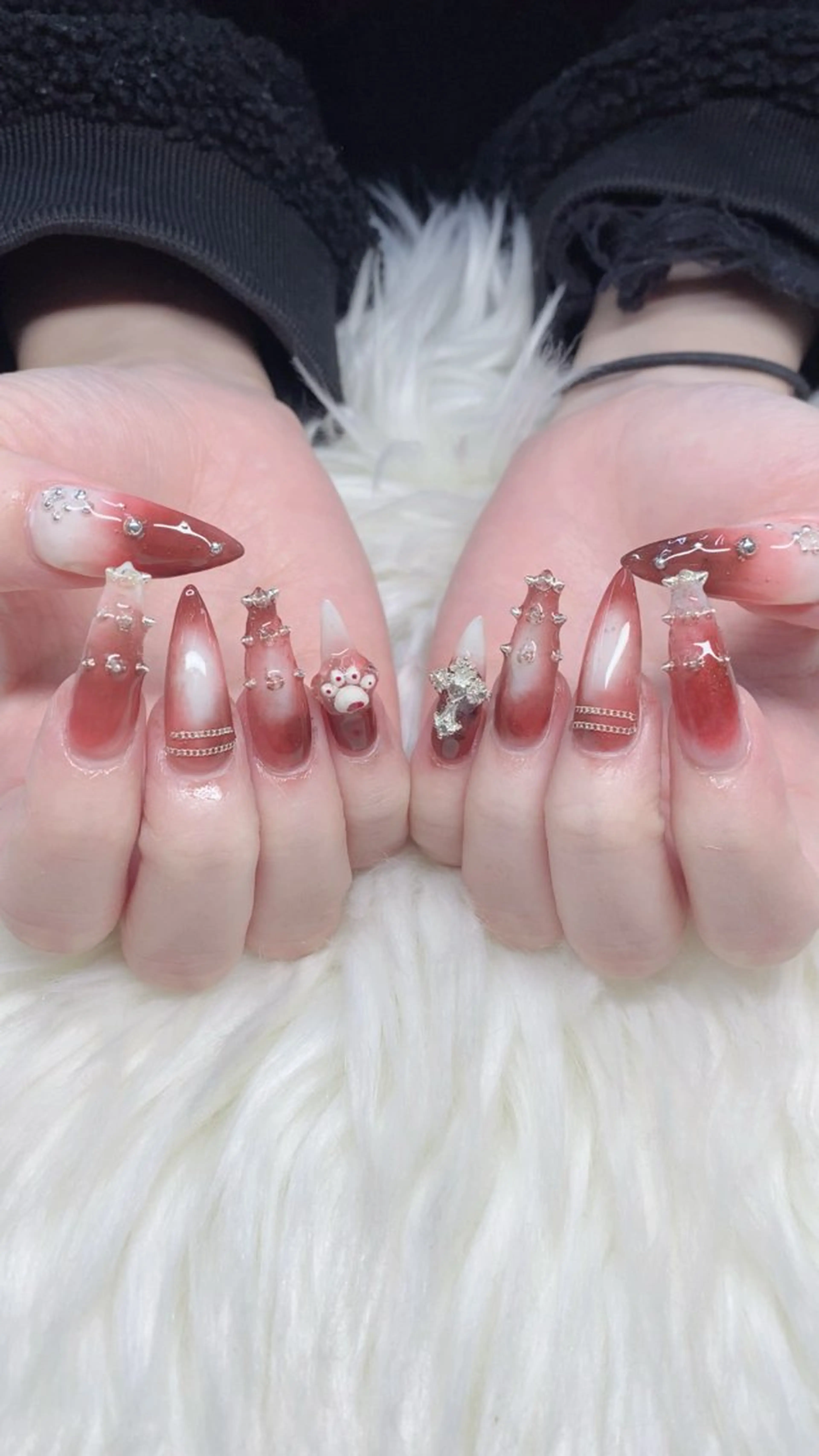 ネイル べっ甲ネイル チークネイル フラッシュネイル フレンチネイル グラデーション ハンドネイル ハンドケア Rena_Rei Nailsのネイルデザイン