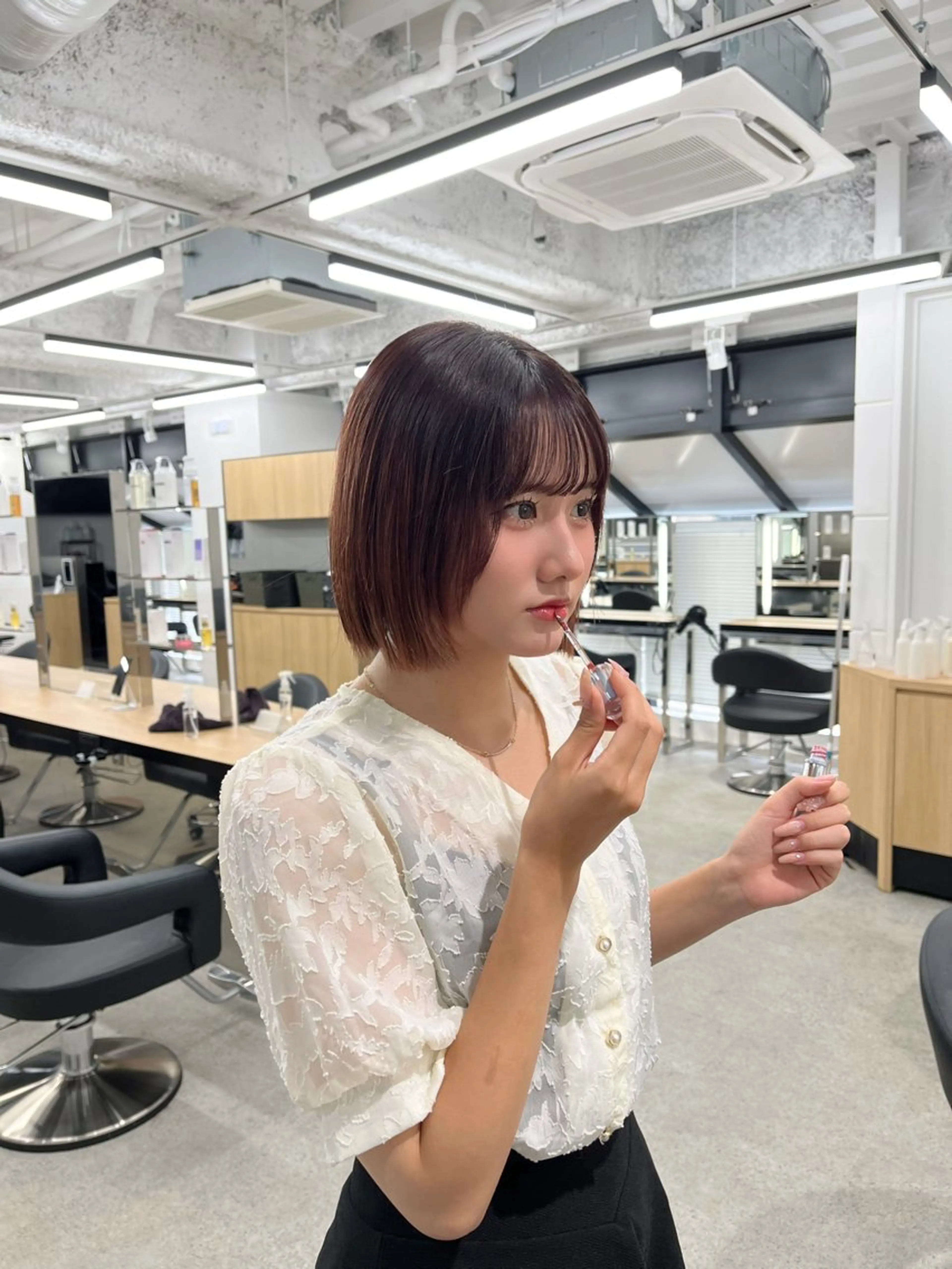 ショート 縮毛矯正/ハイトーン /パーマ/せき🧸のヘアスタイル