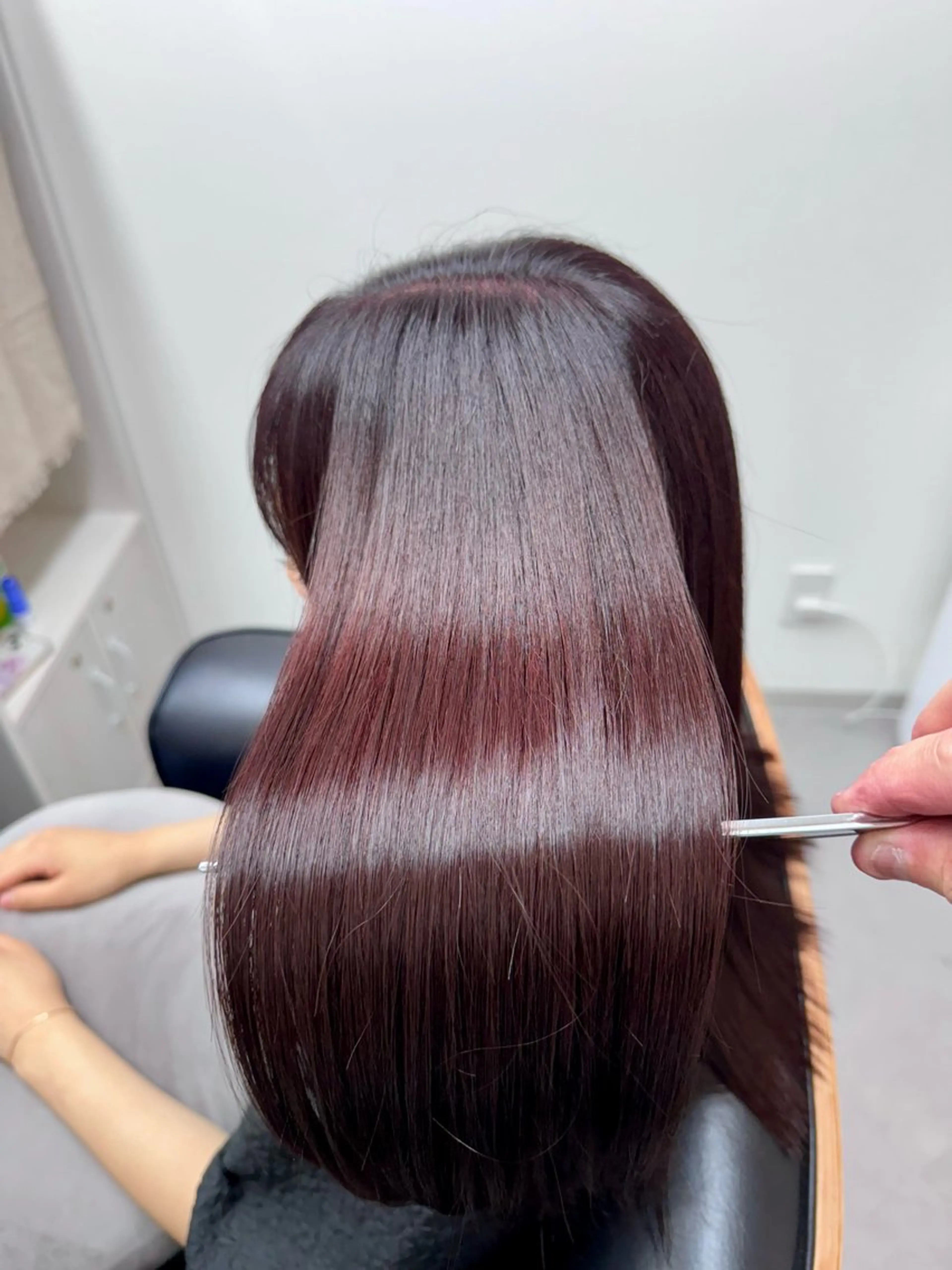 セミロング カラー アディクシーカラー イルミナカラー クオルシアカラー 髪質改善 韓国風ヘア 艶髪改善師/高橋潤 /レイヤーカットのヘアスタイル