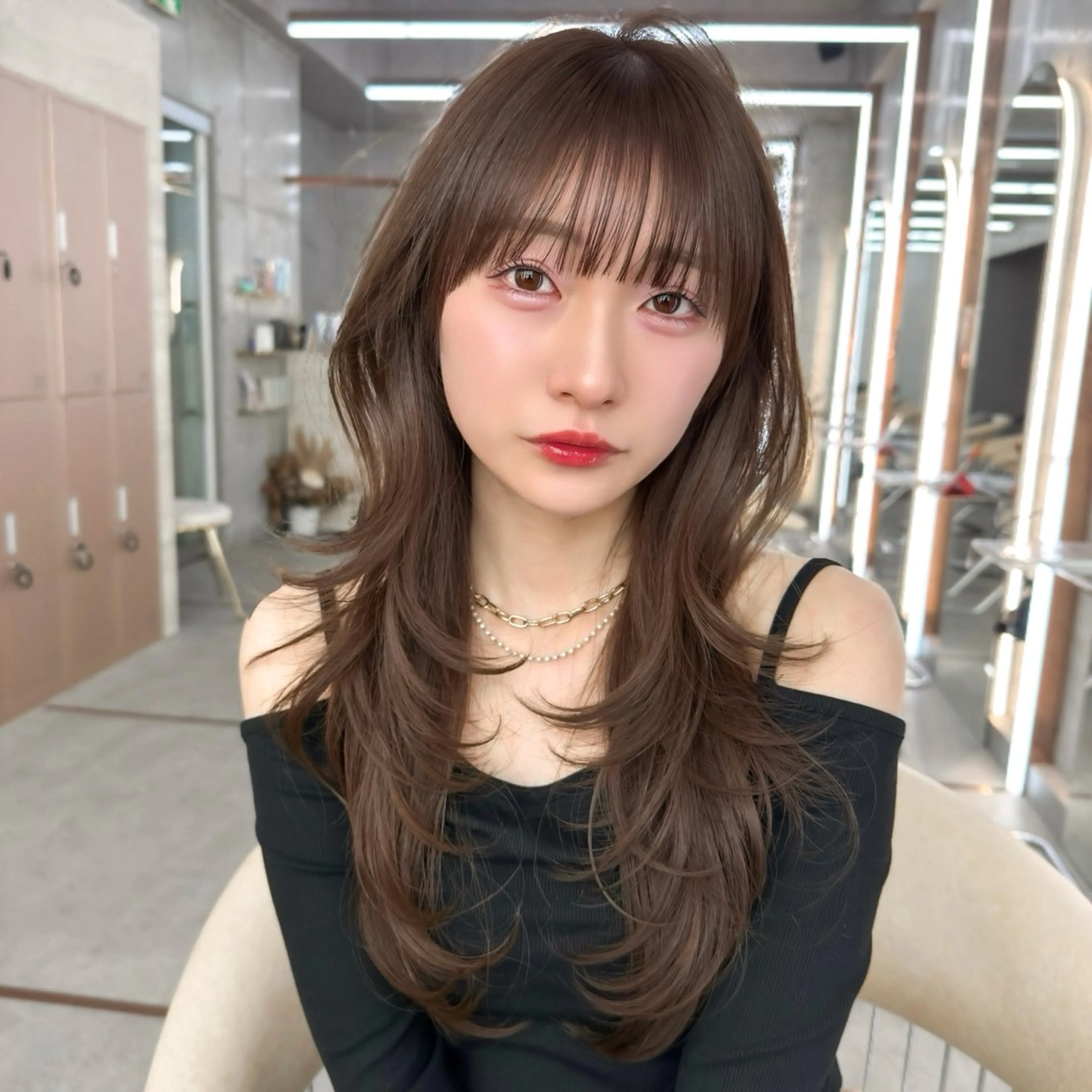 ロング カラー カット ヘアカラー トリートメント 韓国ヘア🇰🇷 レイヤー/芝春樹のヘアスタイル