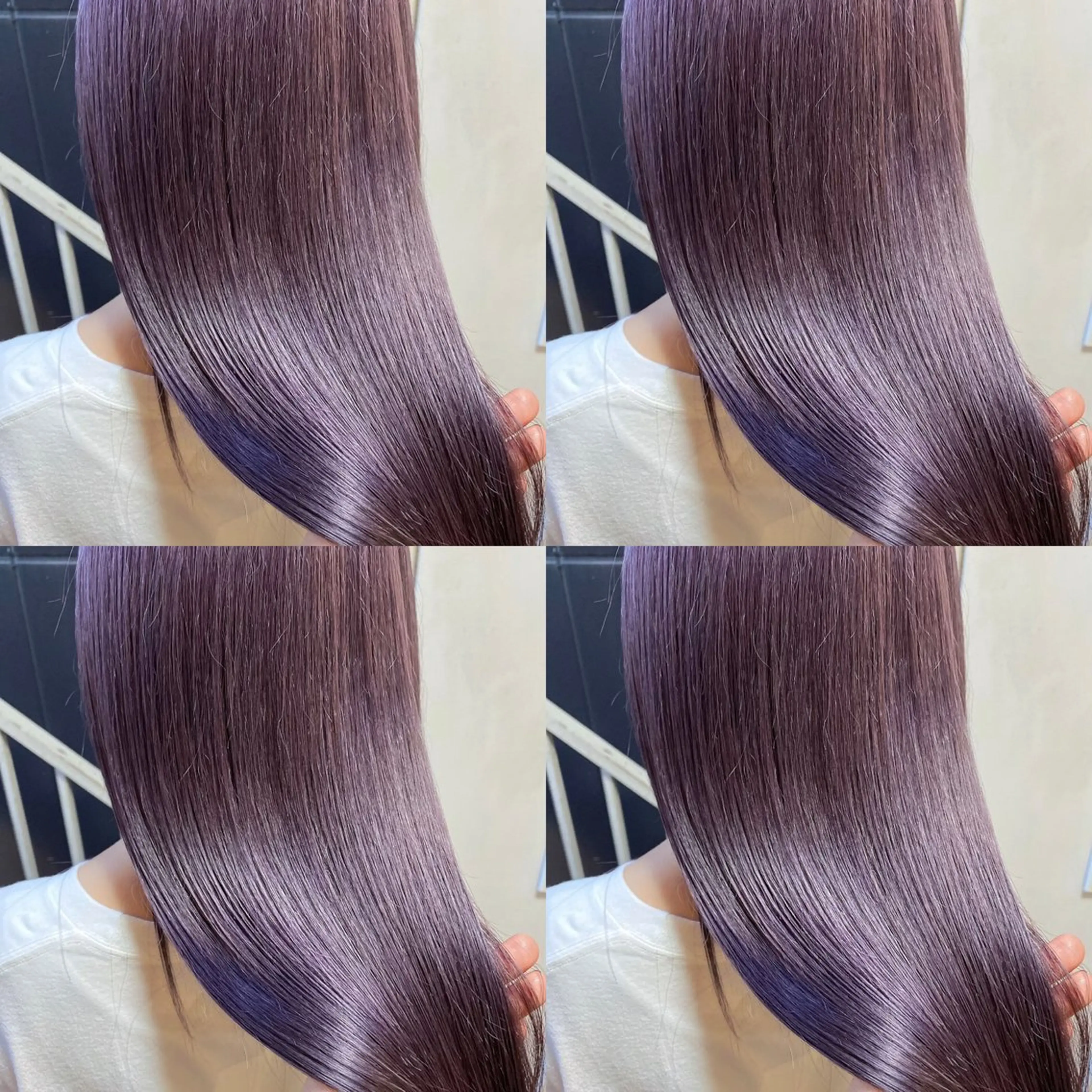 ロング カラー ラベンダーカラー レイヤーカット/ 縮毛矯正🇰🇷早坂のヘアスタイル