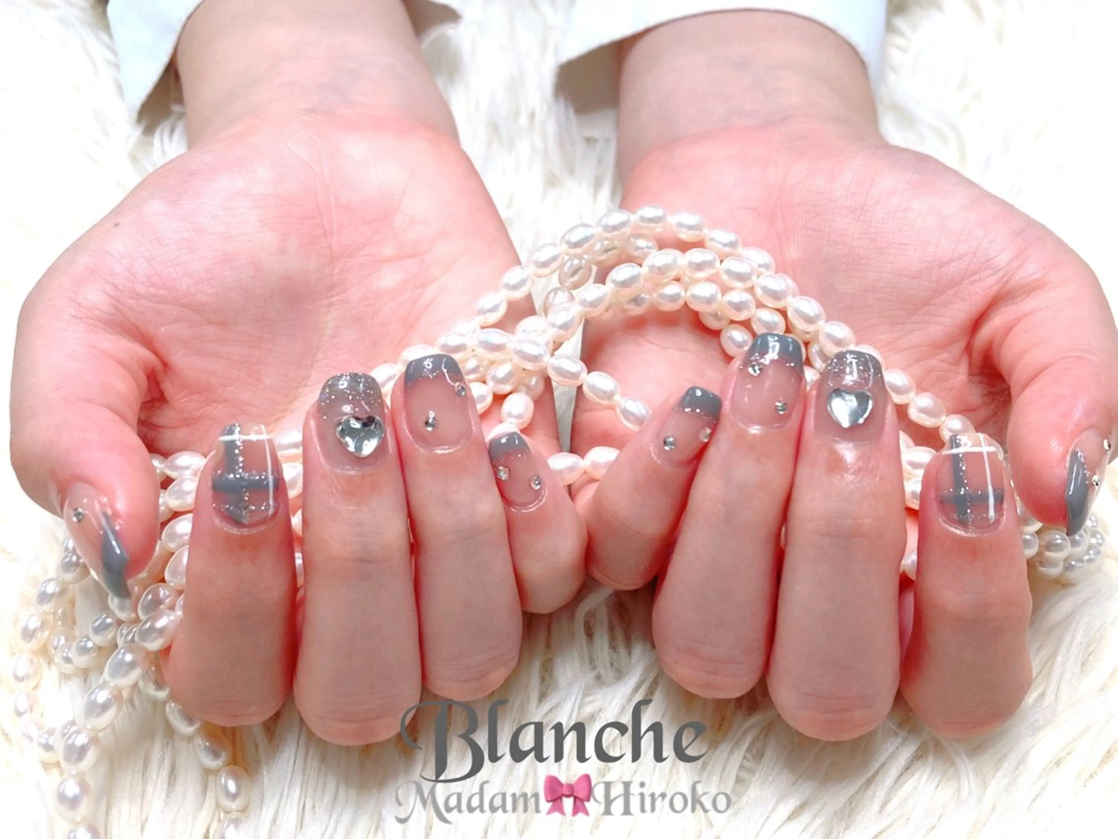 ネイル クリアネイル フレンチネイル Lianネイル 寛子Lianのネイルデザイン