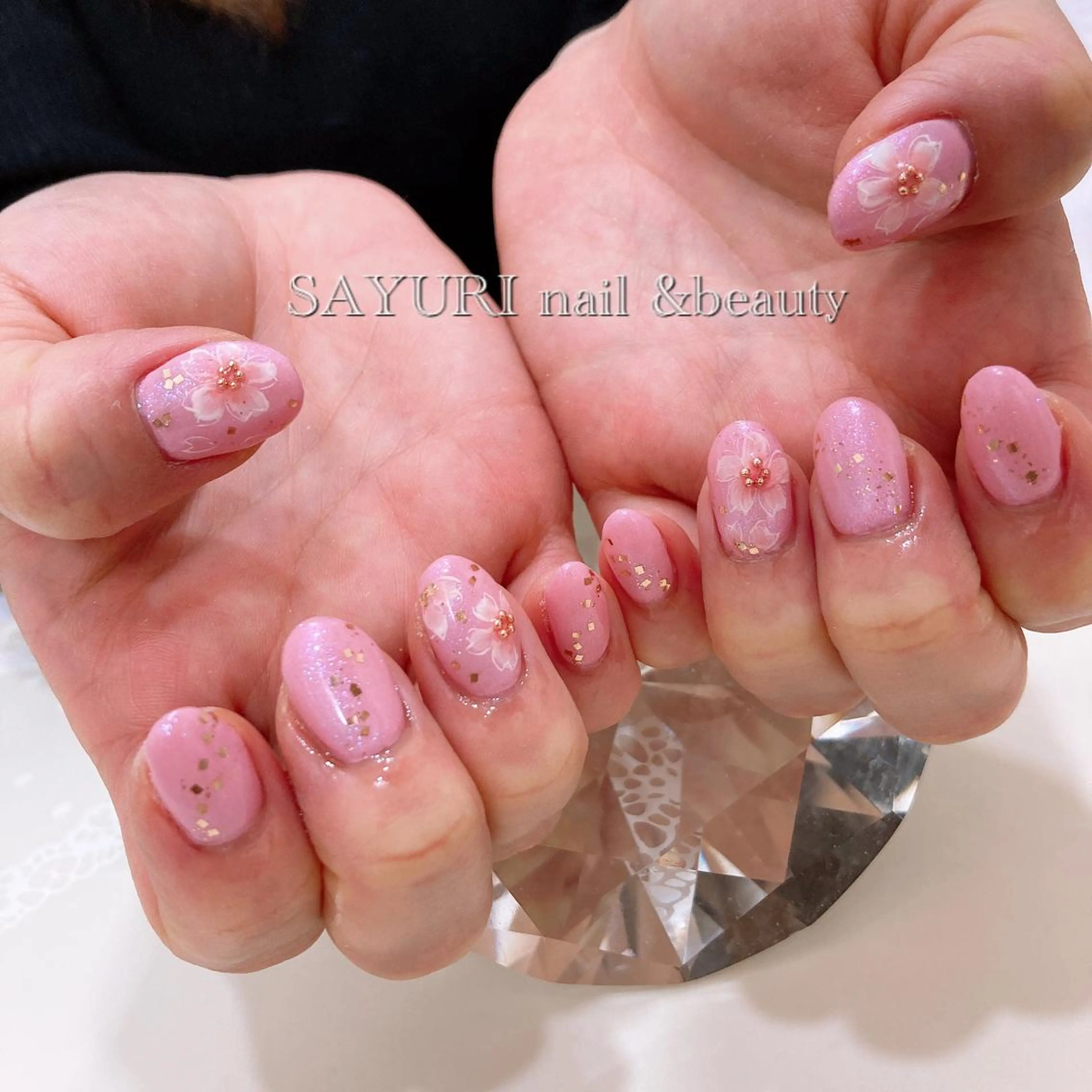 ネイル 桜ネイル 春ネイル ハンドネイル 古屋 早友里のネイルデザイン