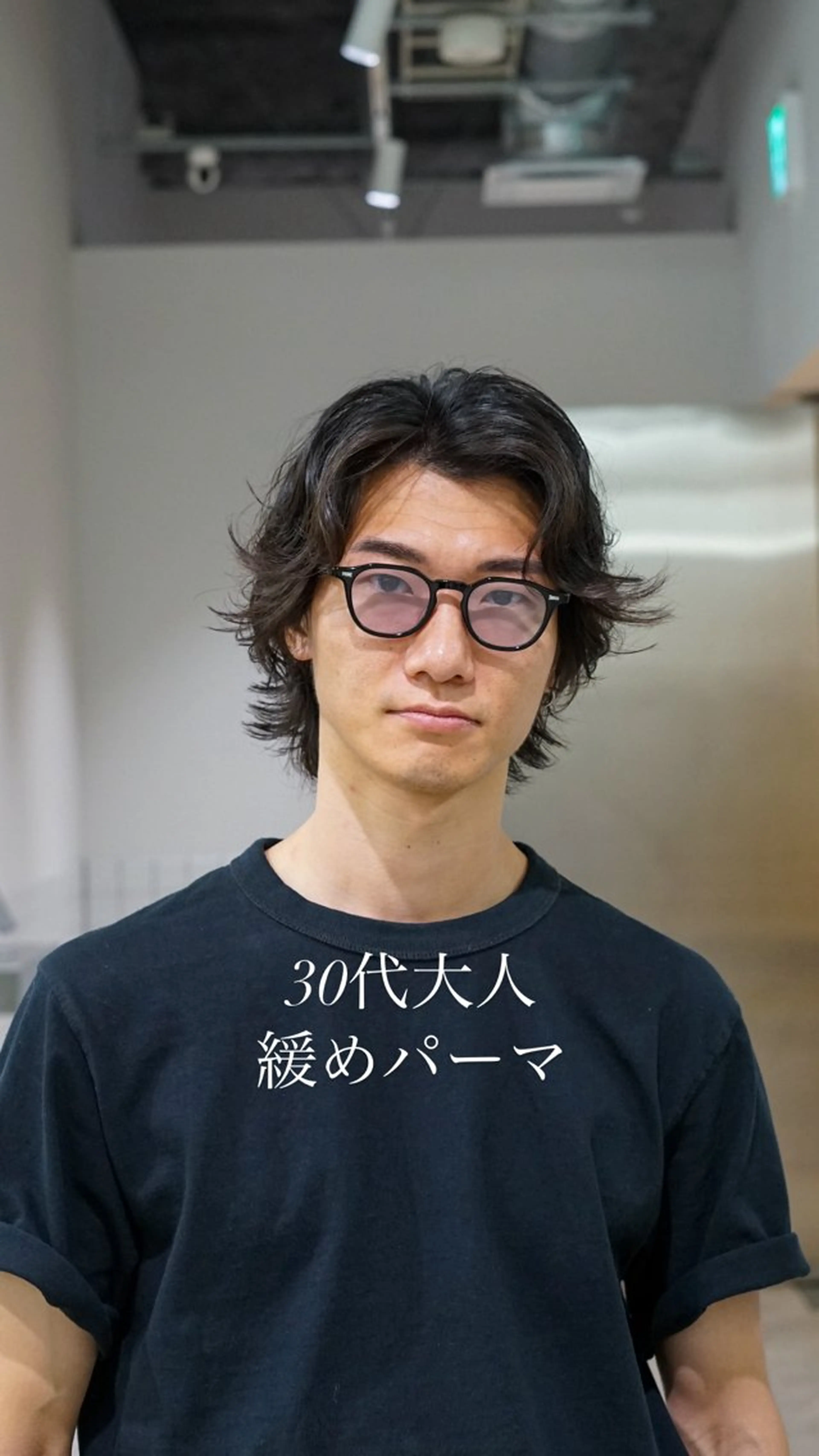 ショート パーマ メンズ メンズパーマ カット パーマ ヘアセット 大人スタイル 太田のヘアスタイル