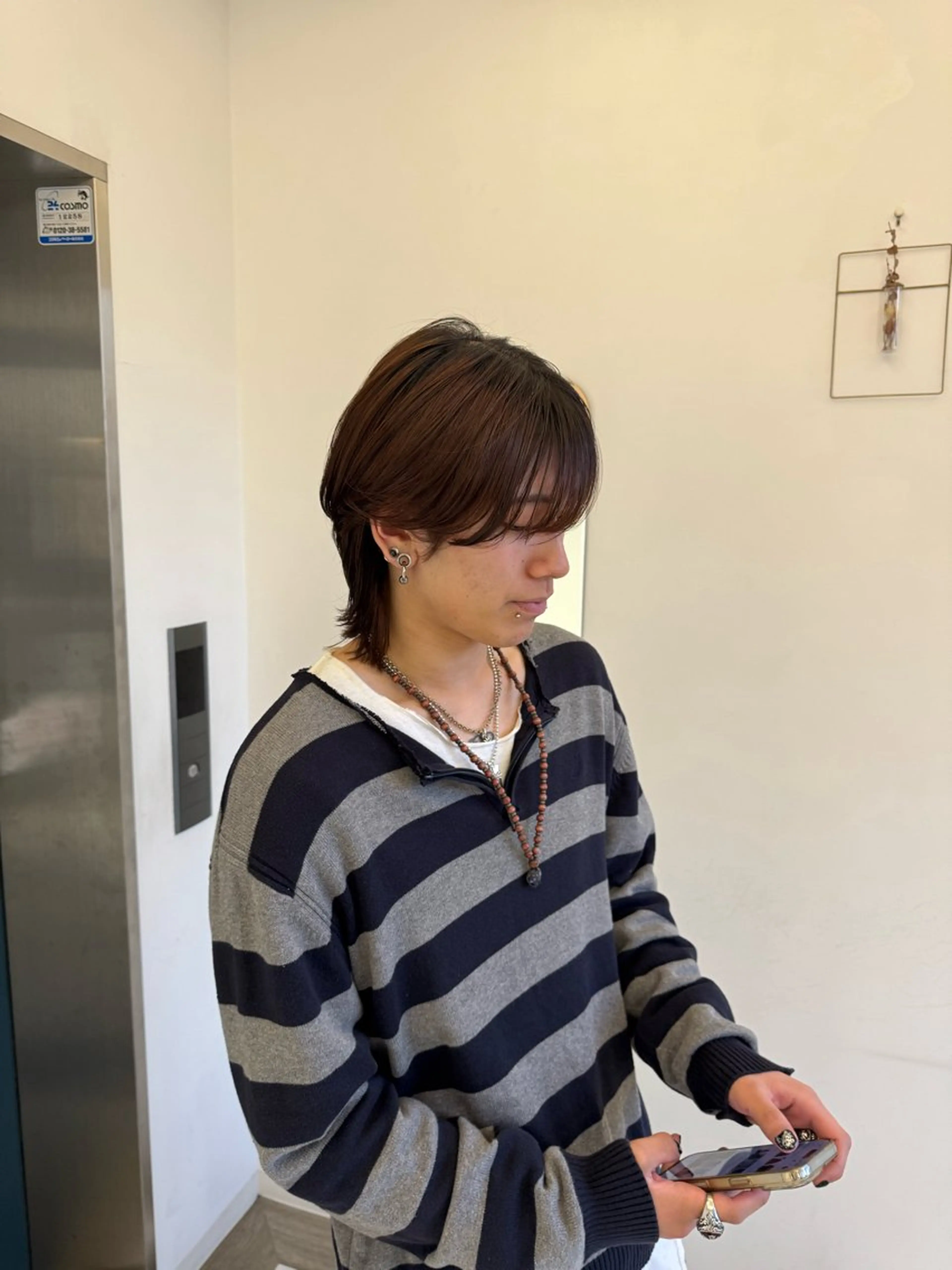 メンズ メンズウルフカット ウルフカット カット カナモリ ハヤトのヘアスタイル