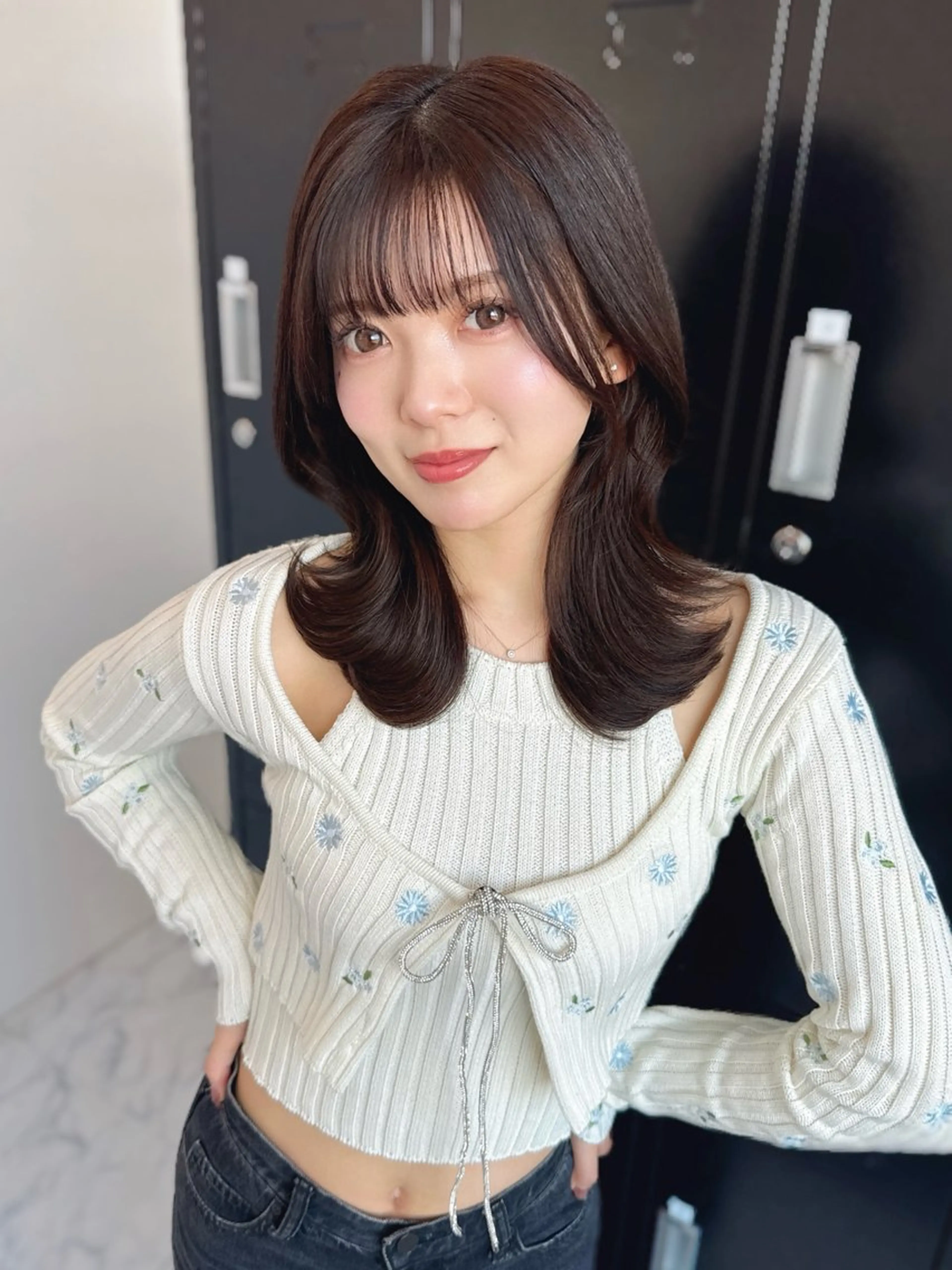 ミディアム カラー トレンド×デザイン DEAN岡崎店のヘアスタイル
