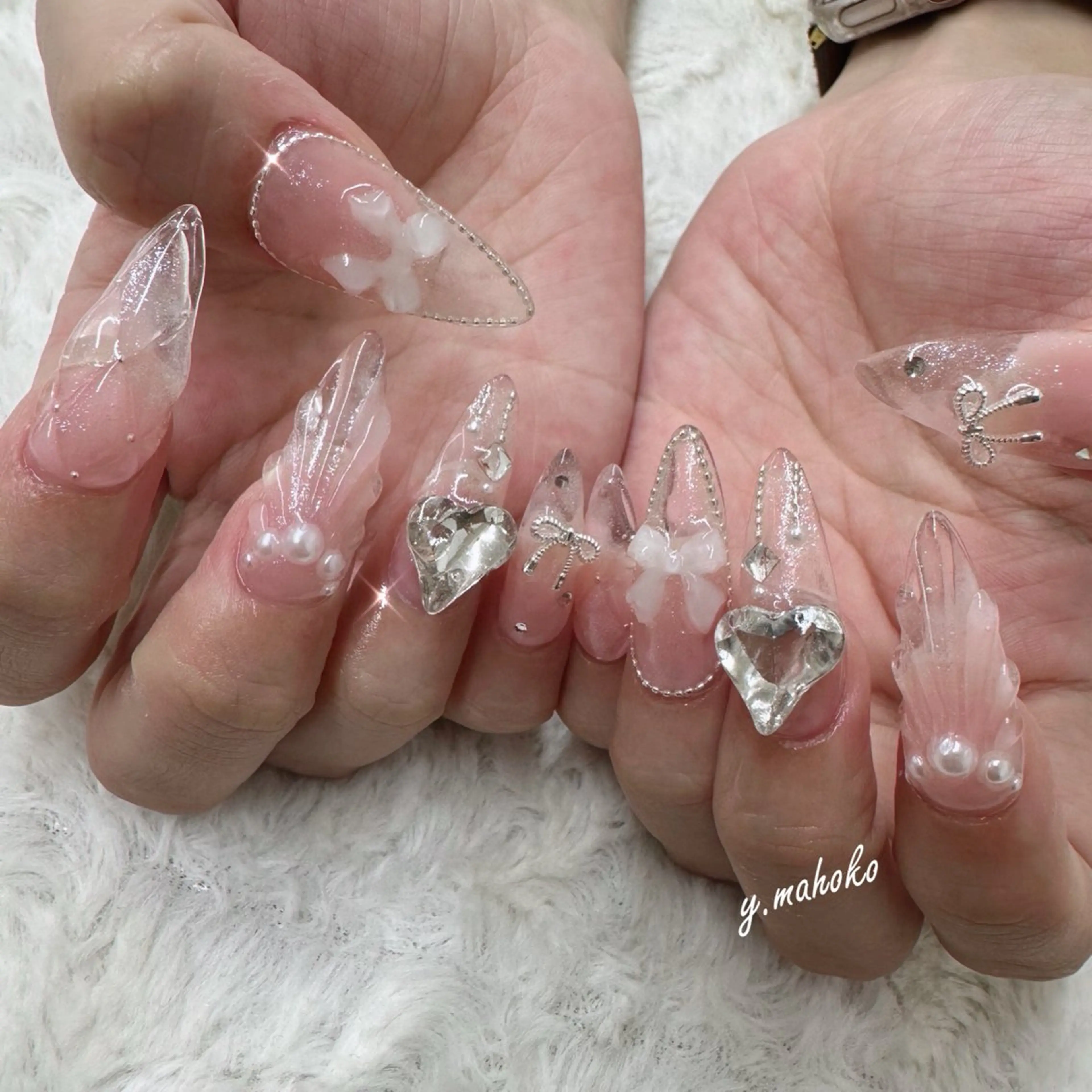 ネイル ハンドネイル パラジェル有/ 長さだし/mahoのネイルデザイン