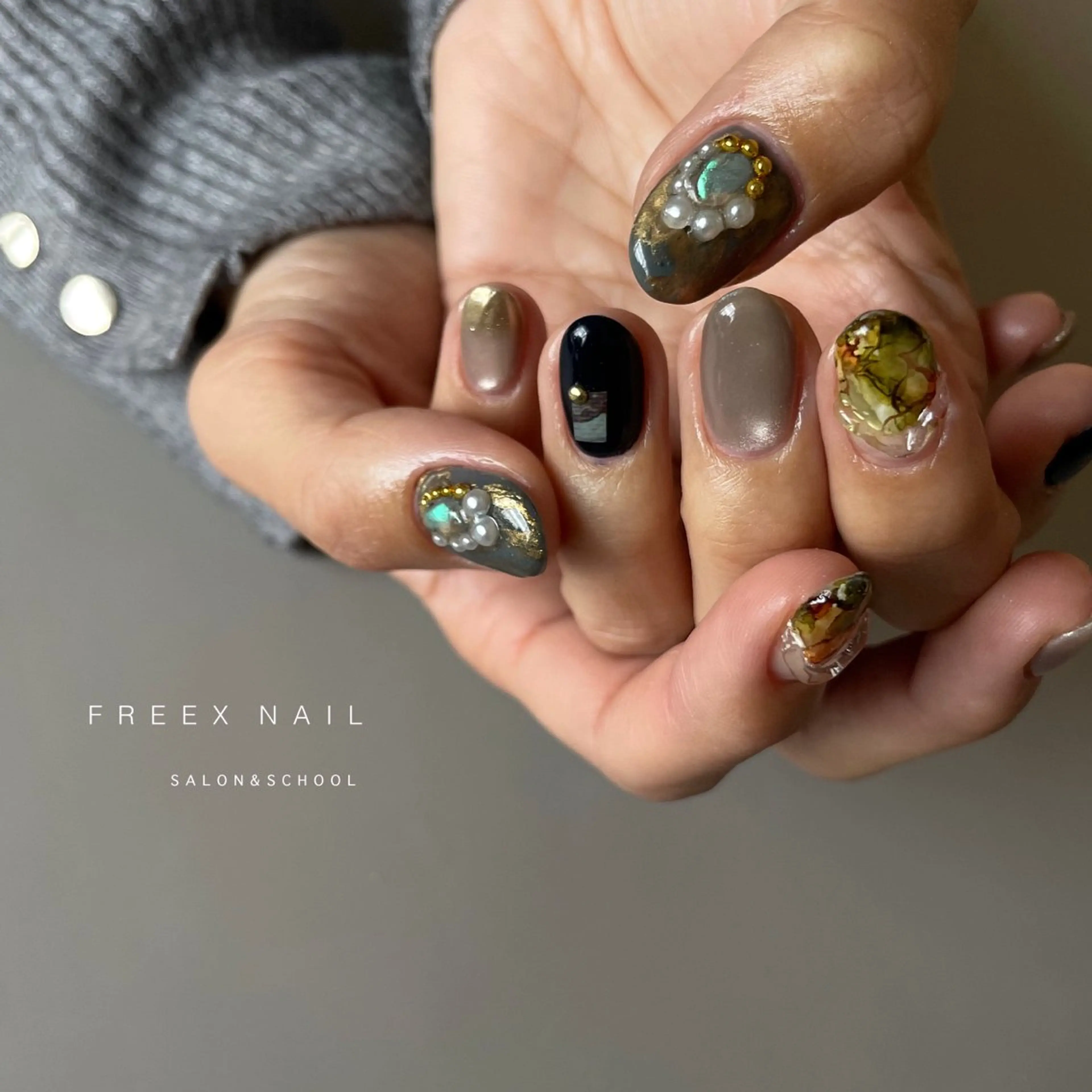 ネイル ハンドネイル ハンドケア freex nail /ニュアンス/個性派のネイルデザイン