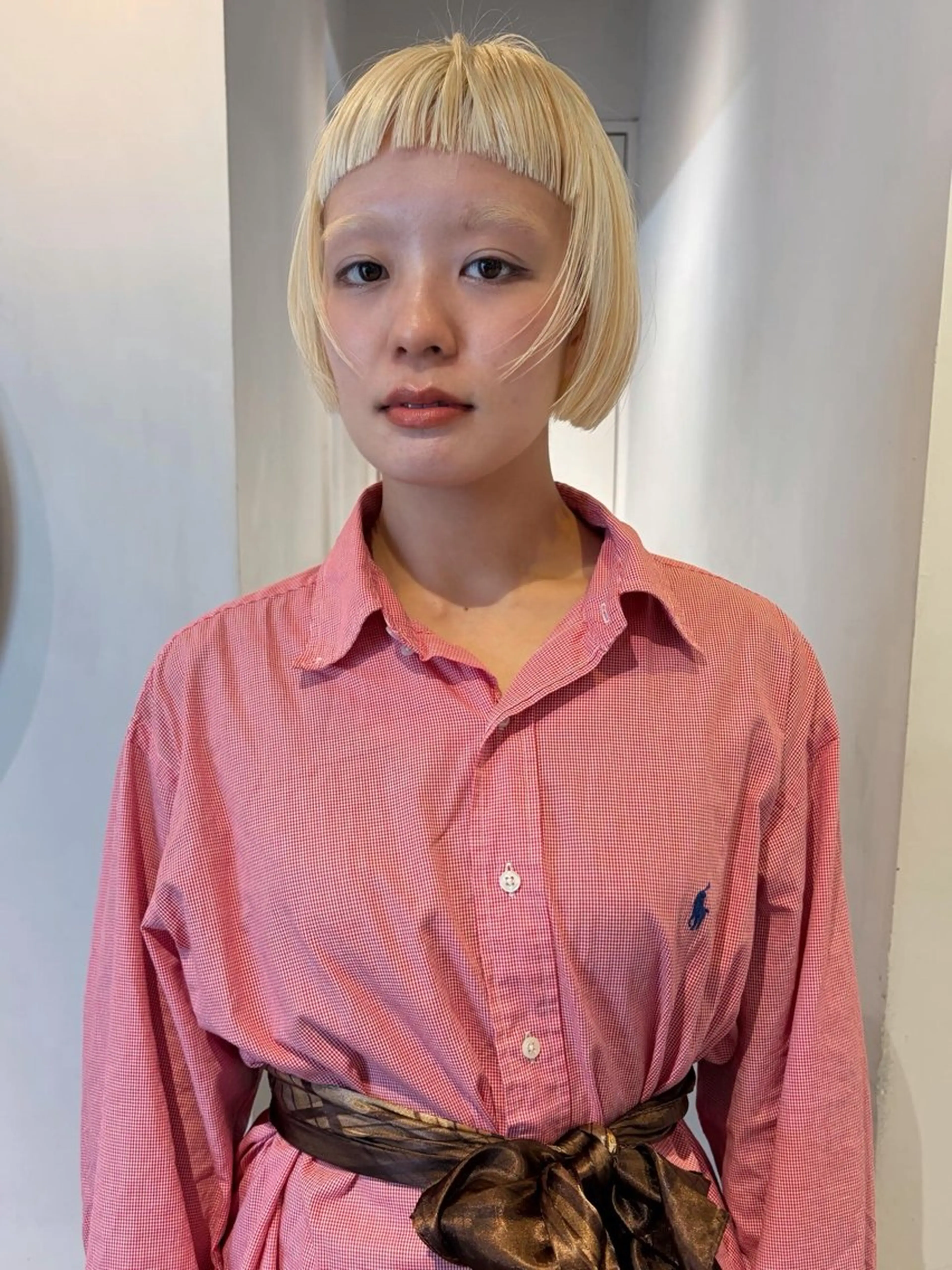 ショート カラー ハイトーンカラー ボブ カット ヘアカラー トリートメント 村上雅人 ナチュラルモードのヘアスタイル