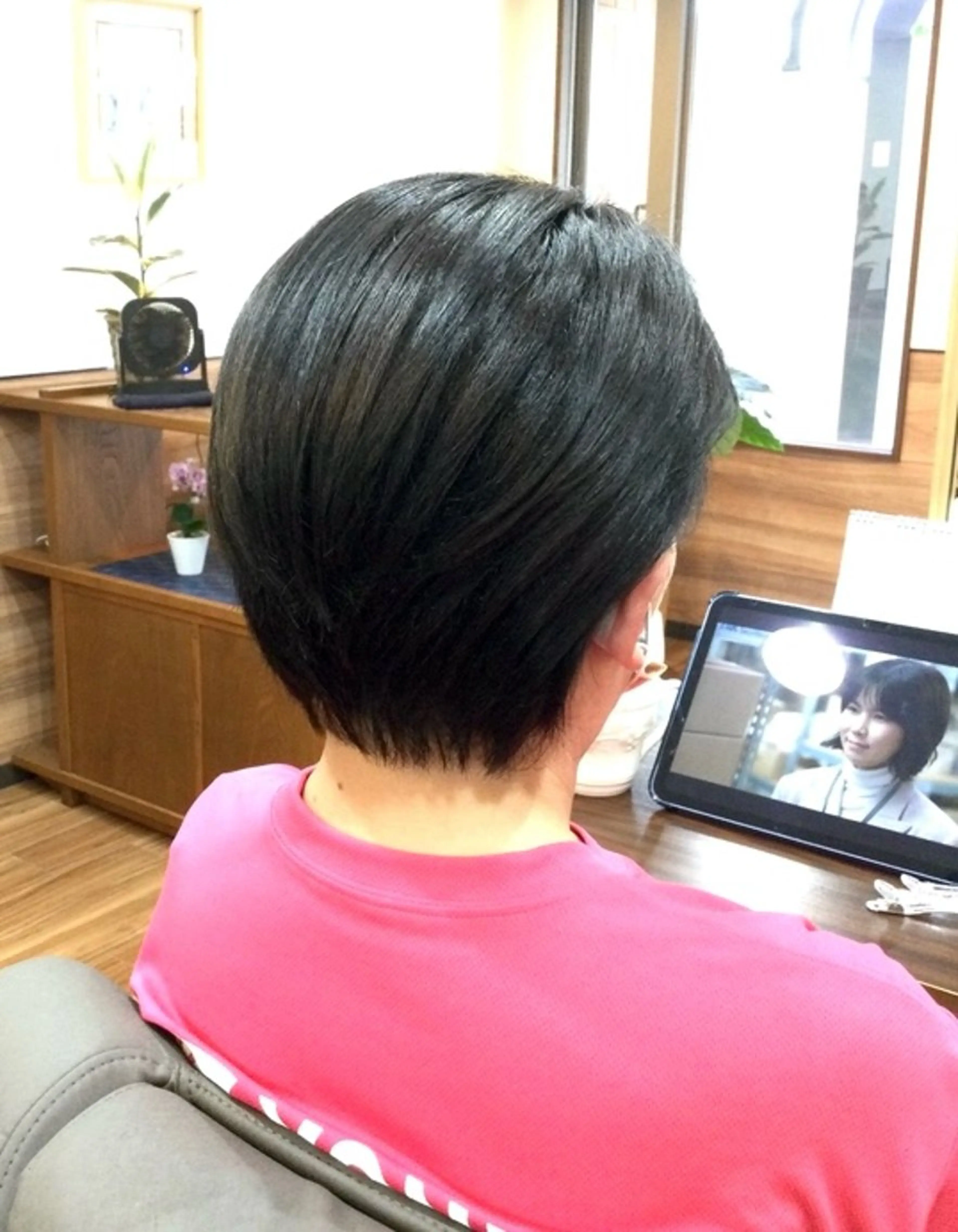 ショート カラー トリートメント 縮毛矯正 Annon プライベートサロンのヘアスタイル