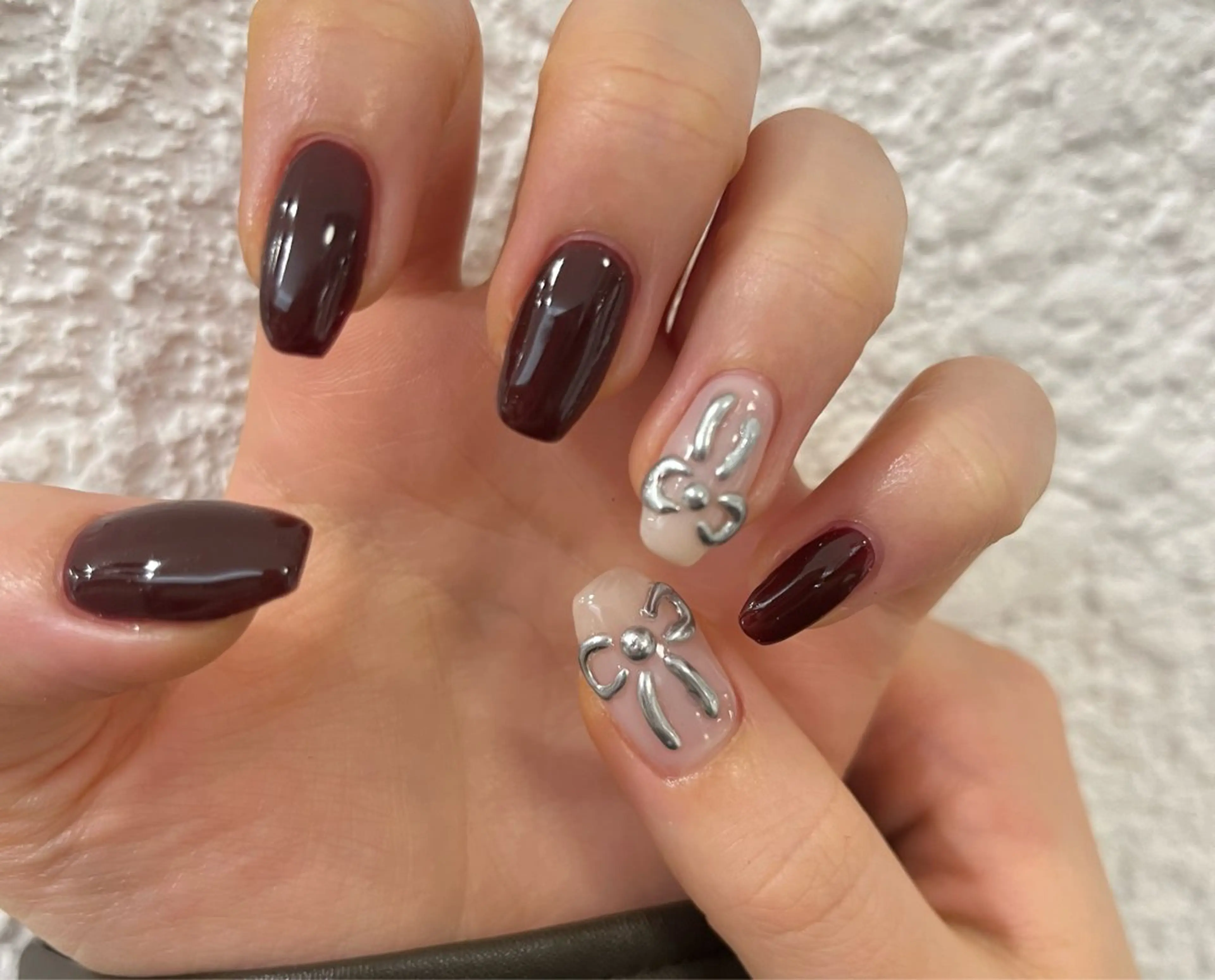 ネイル リボン ハンドネイル Ibuki 🎀仙台パルコ🎀のマツエク・マツパデザイン