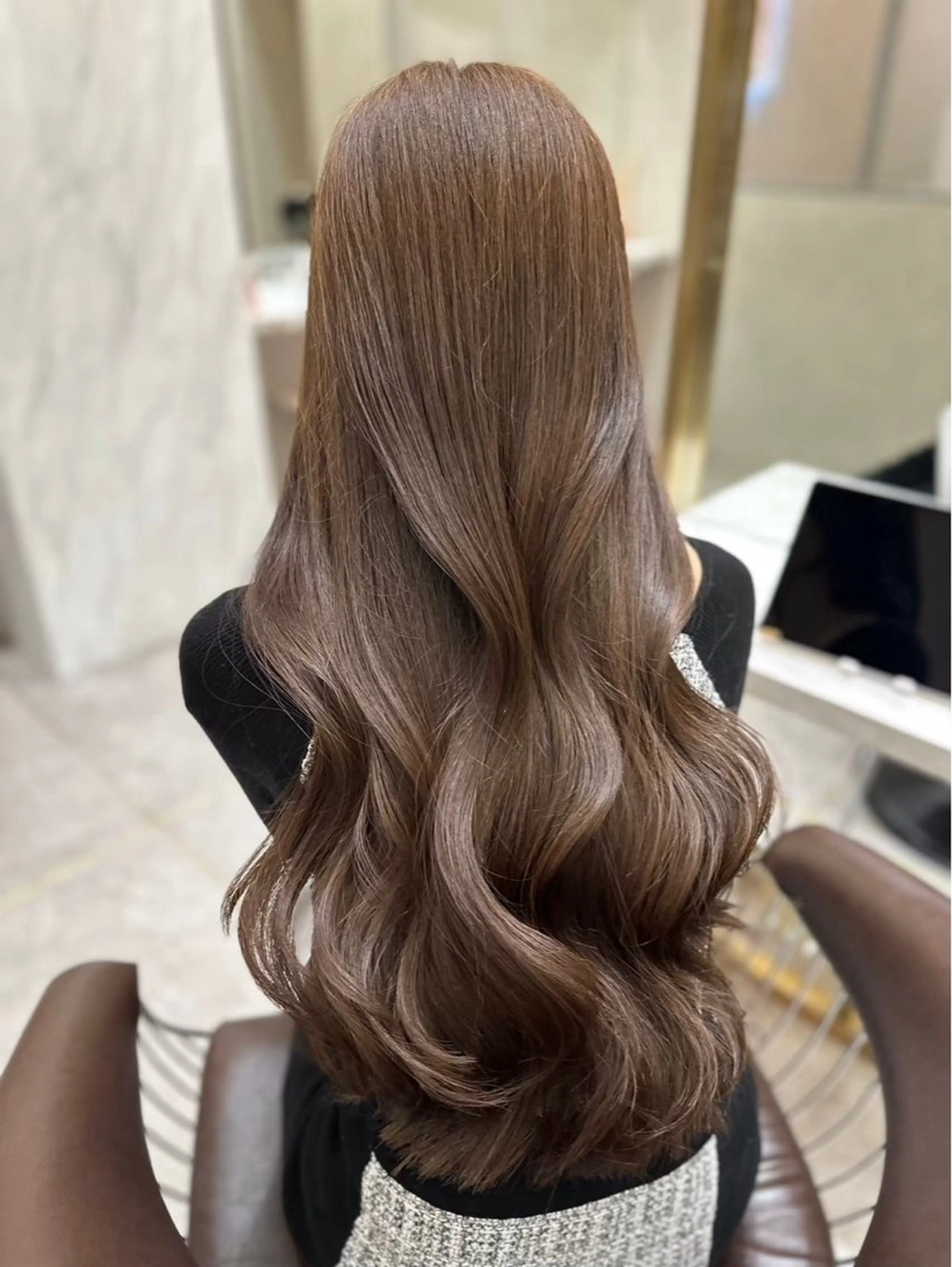 ロング カット ヘアカラー トリートメント 博多ベージュ 🐻松井傑のヘアスタイル