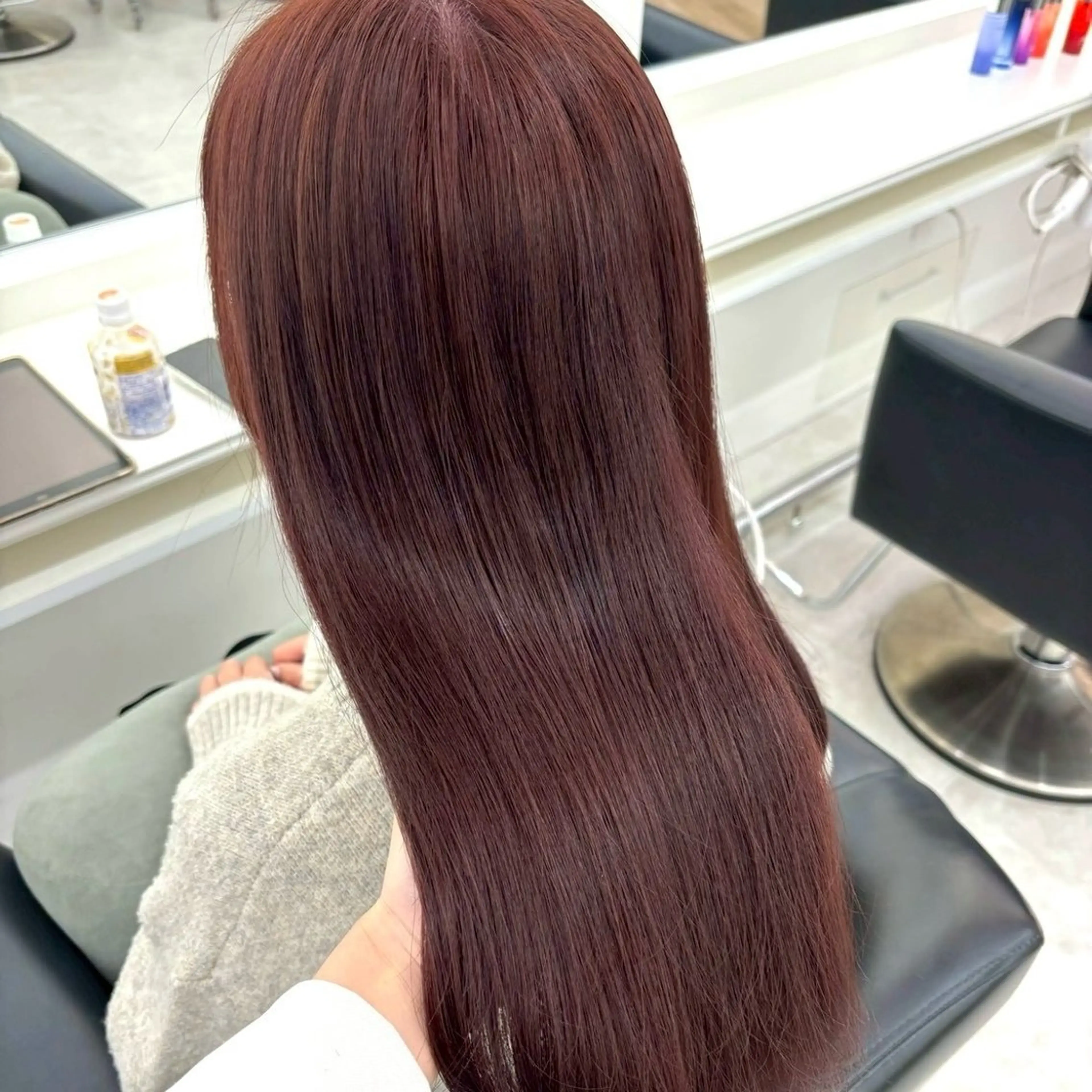 セミロング カラー ヘアカラー ParveMix 楠本結菜のヘアスタイル