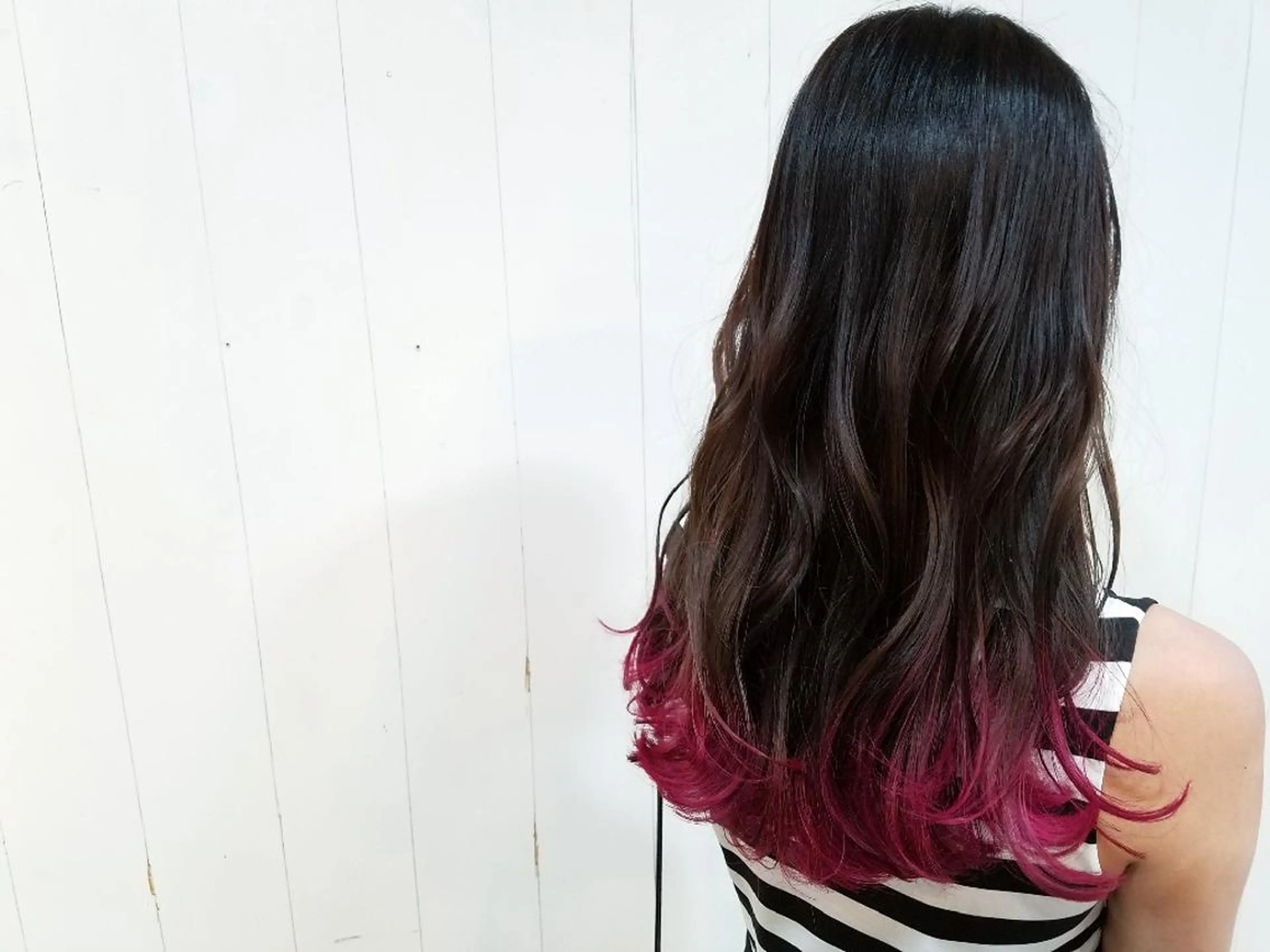 ロング カラー グラデーションカラー ピンクカラー バイオレットカラー バイオレットピンク imai /カット/パーマのヘアスタイル