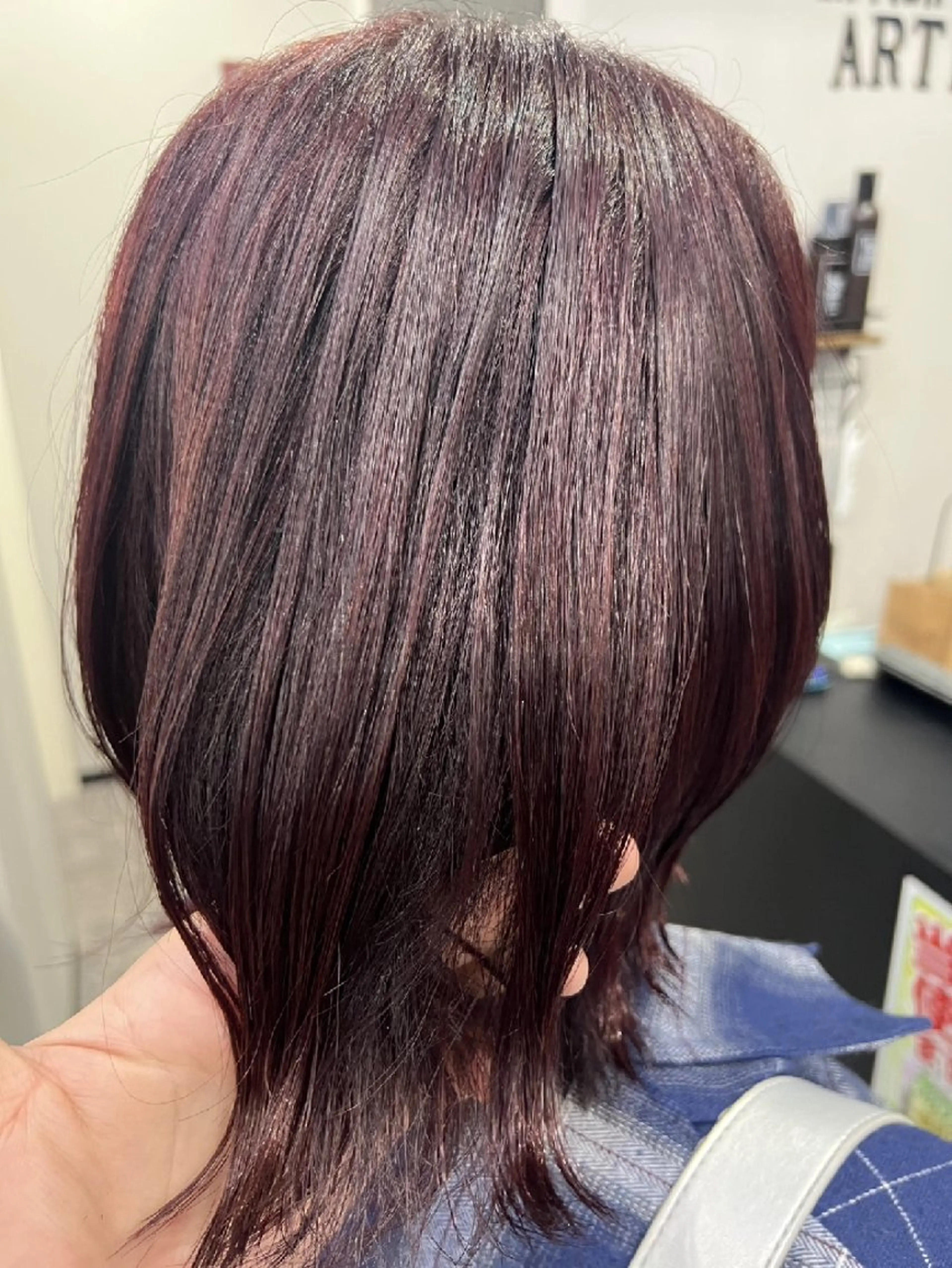 カラー ボルドーカラー レッドカラー 多田 遥香のヘアスタイル