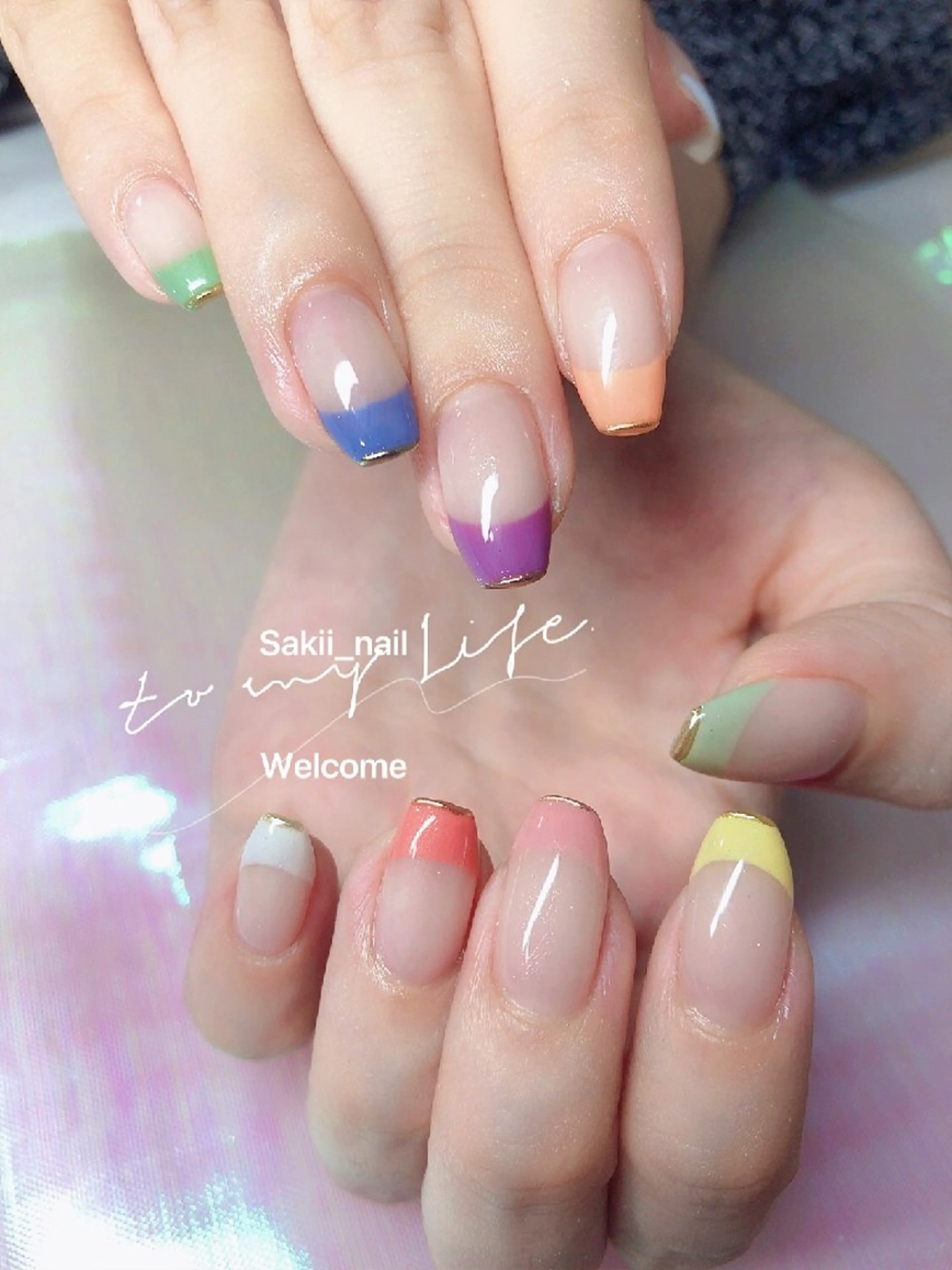 ネイル フレンチネイル ミラーネイル ワンカラーネイル ハンドネイル sakii_nail 池袋のネイルデザイン