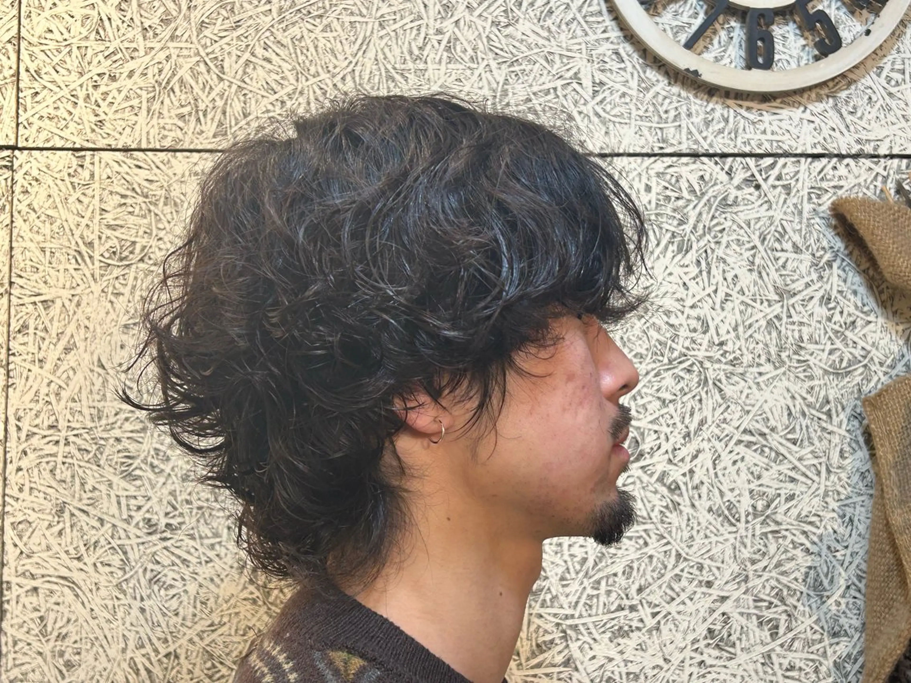 ミディアム パーマ メンズ パーマ 藤田 衣子のヘアスタイル