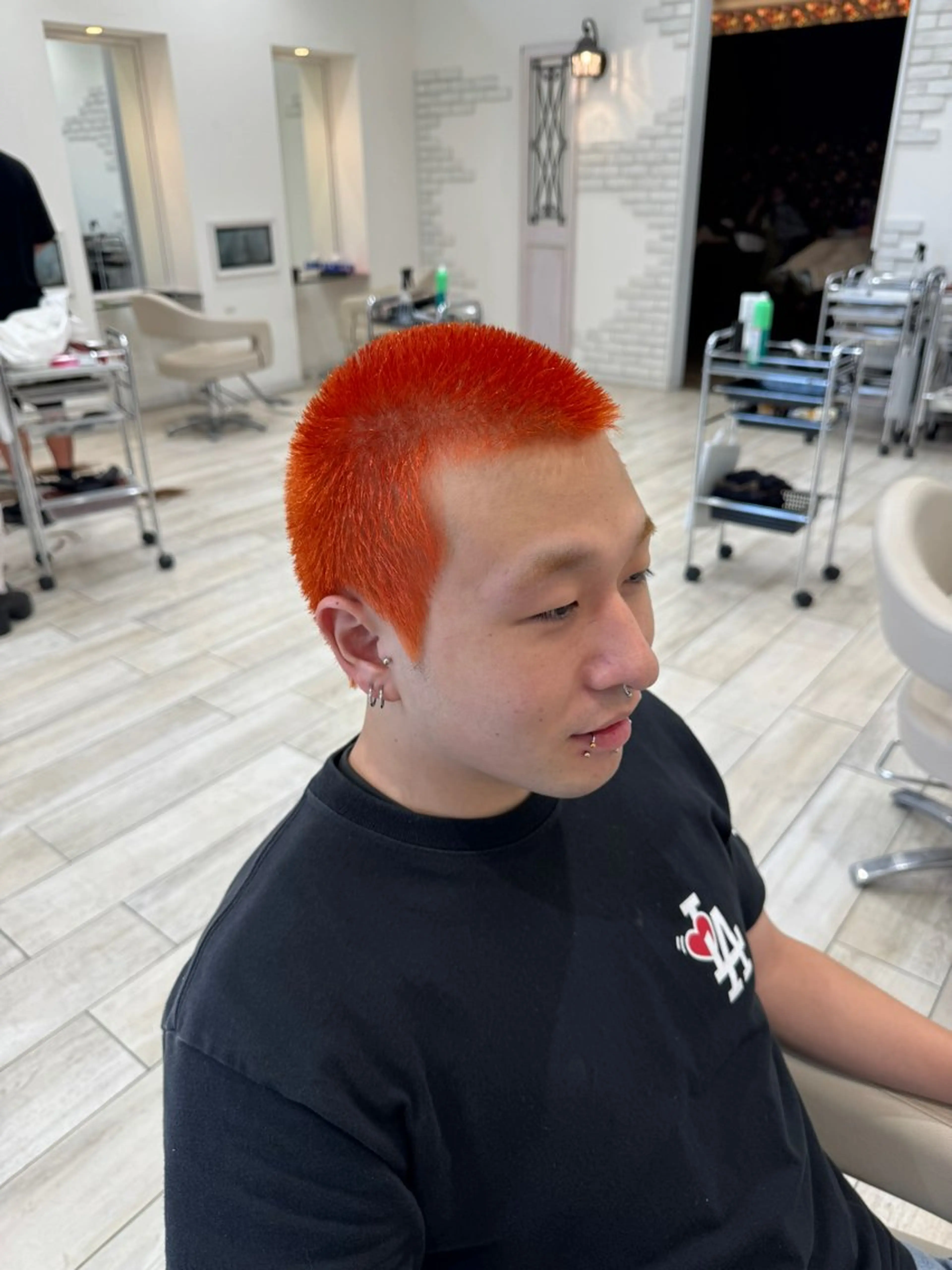 カラー メンズ カット ヘアカラー メンズカットパーマ 伊藤瑠星のヘアスタイル