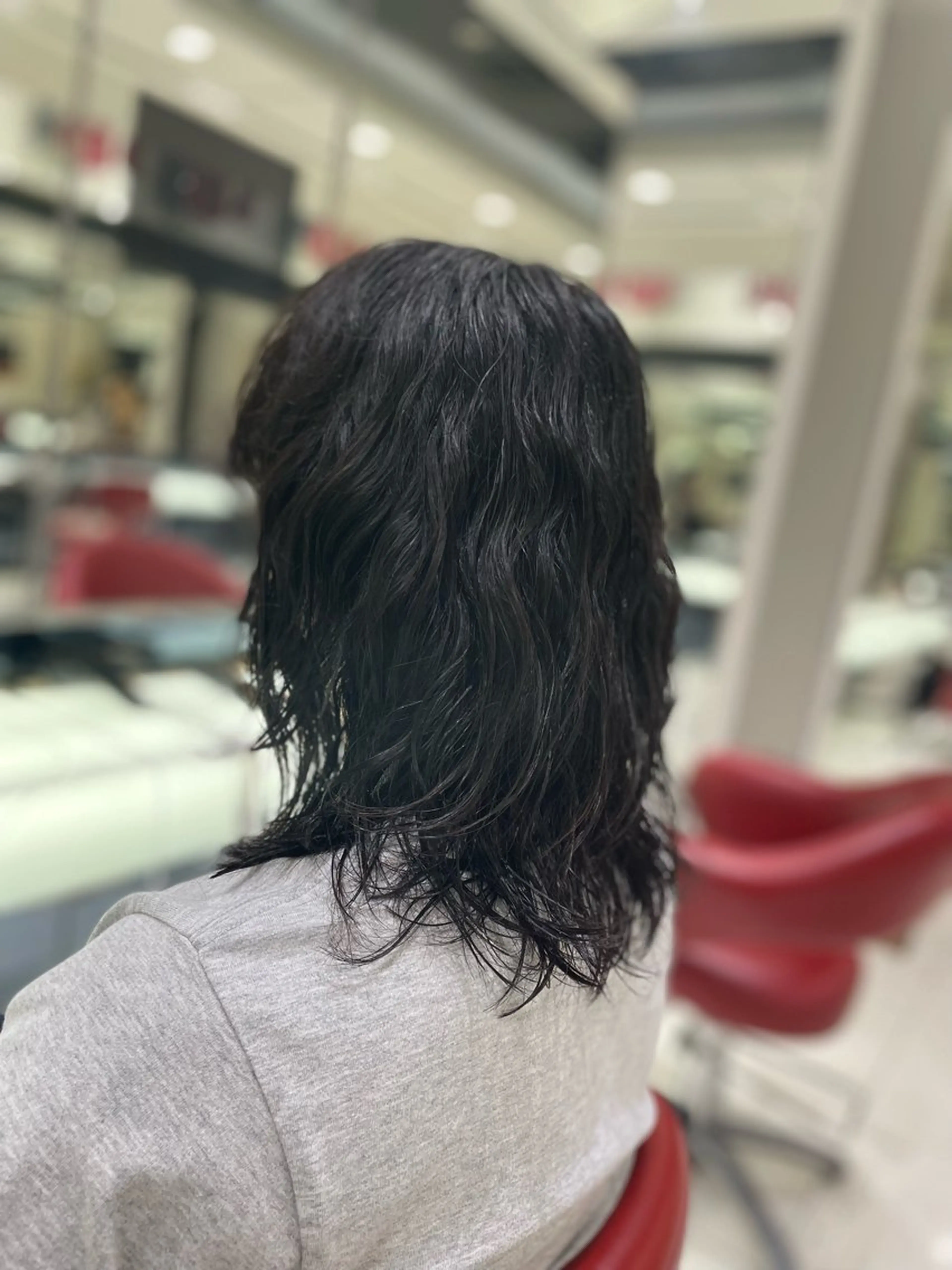 セミロング セミロングパーマ ウルフカット カット パーマ トリートメント トップスタイリスト 桂　嵩太のヘアスタイル