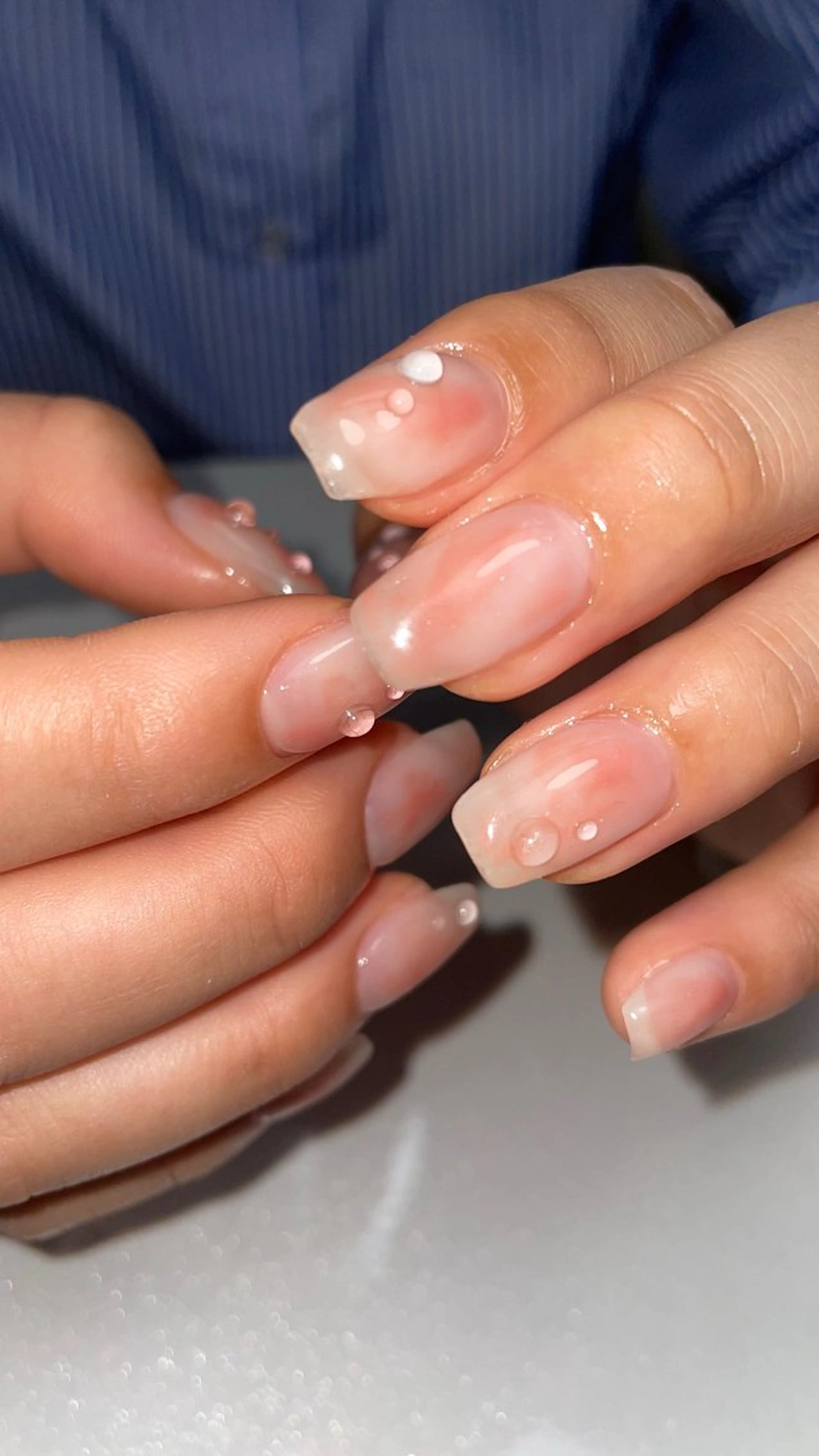 ネイル チークネイル ガーリー 韓国ネイル ピンク 春ネイル ハンドネイル miinail miyuuのネイルデザイン