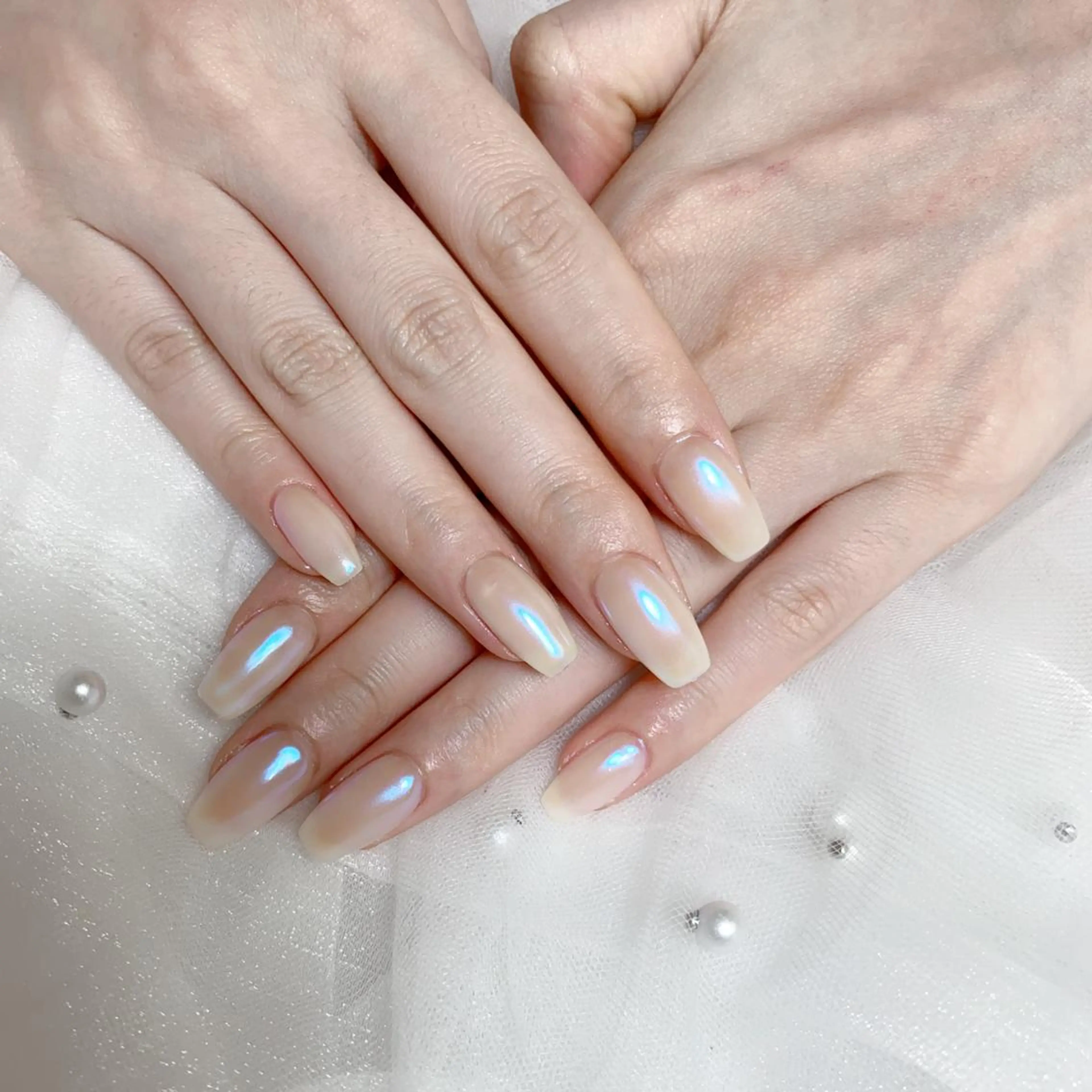 ネイル メンズ ミラーネイル ハンドネイル Nail salon 木にいるのネイルデザイン