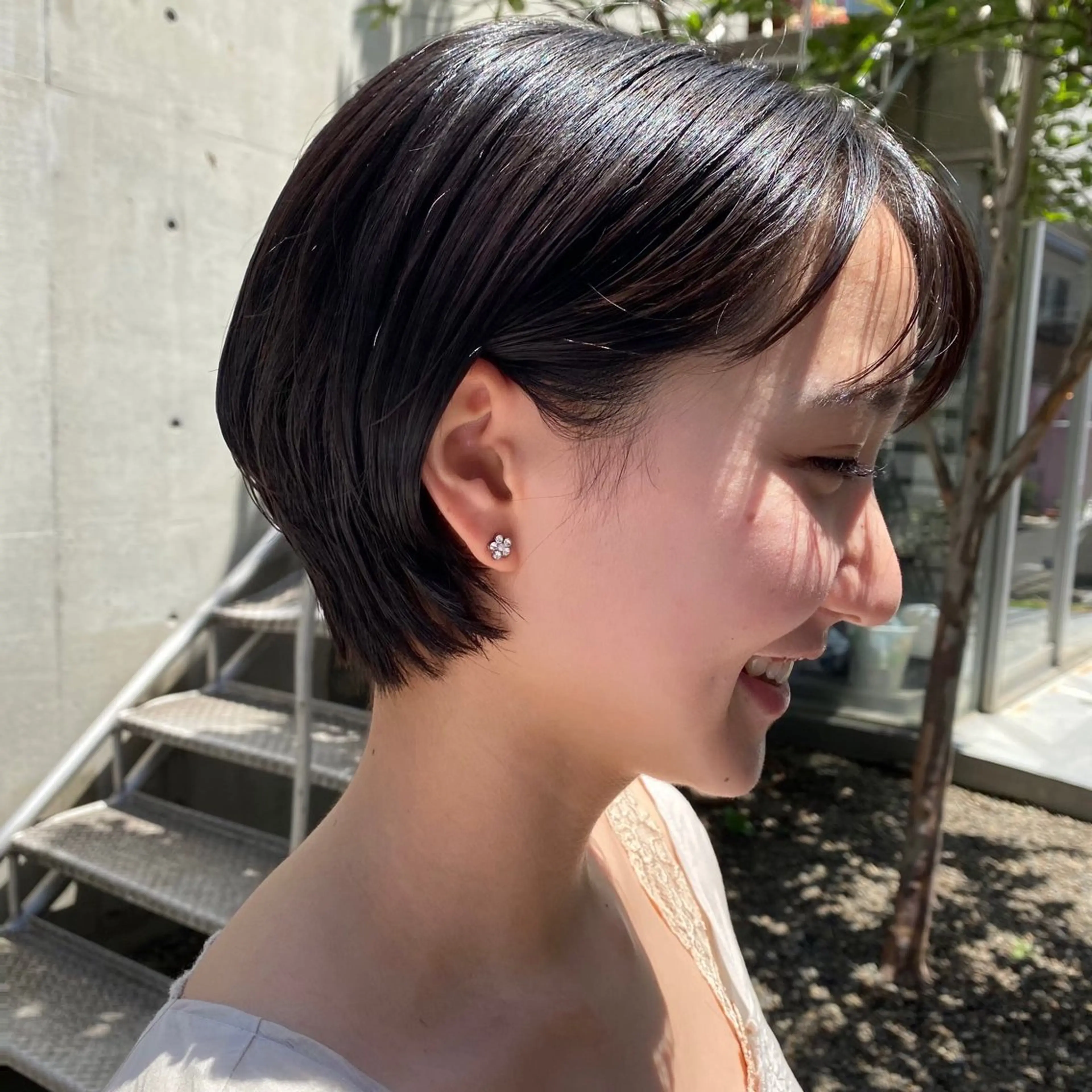 ショート 🌷ラベンダーピンク 顔まわり🌷ねいろのヘアスタイル