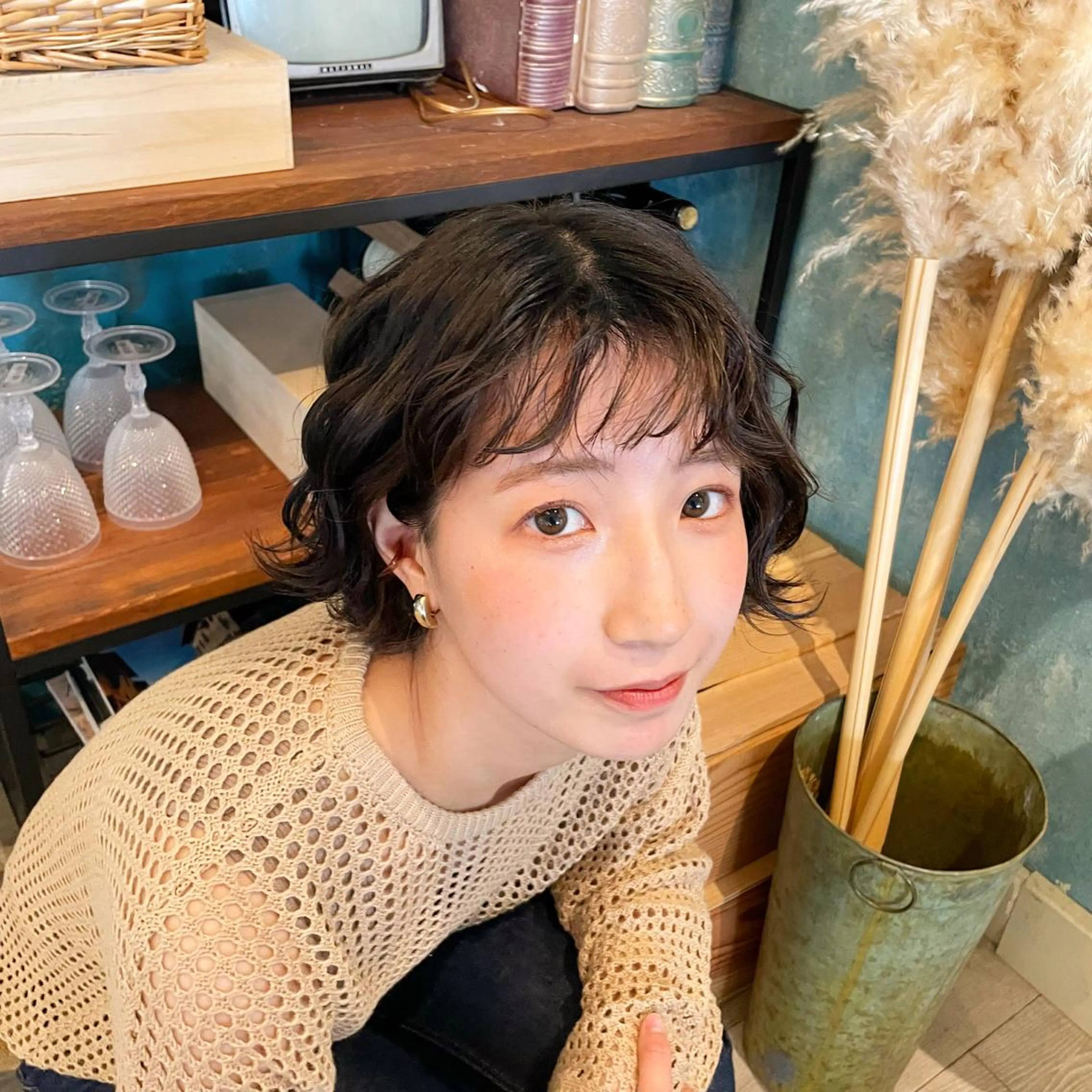 ミディアム パーマ エクステ/ハイトーン 🐏☁️miminaのヘアスタイル