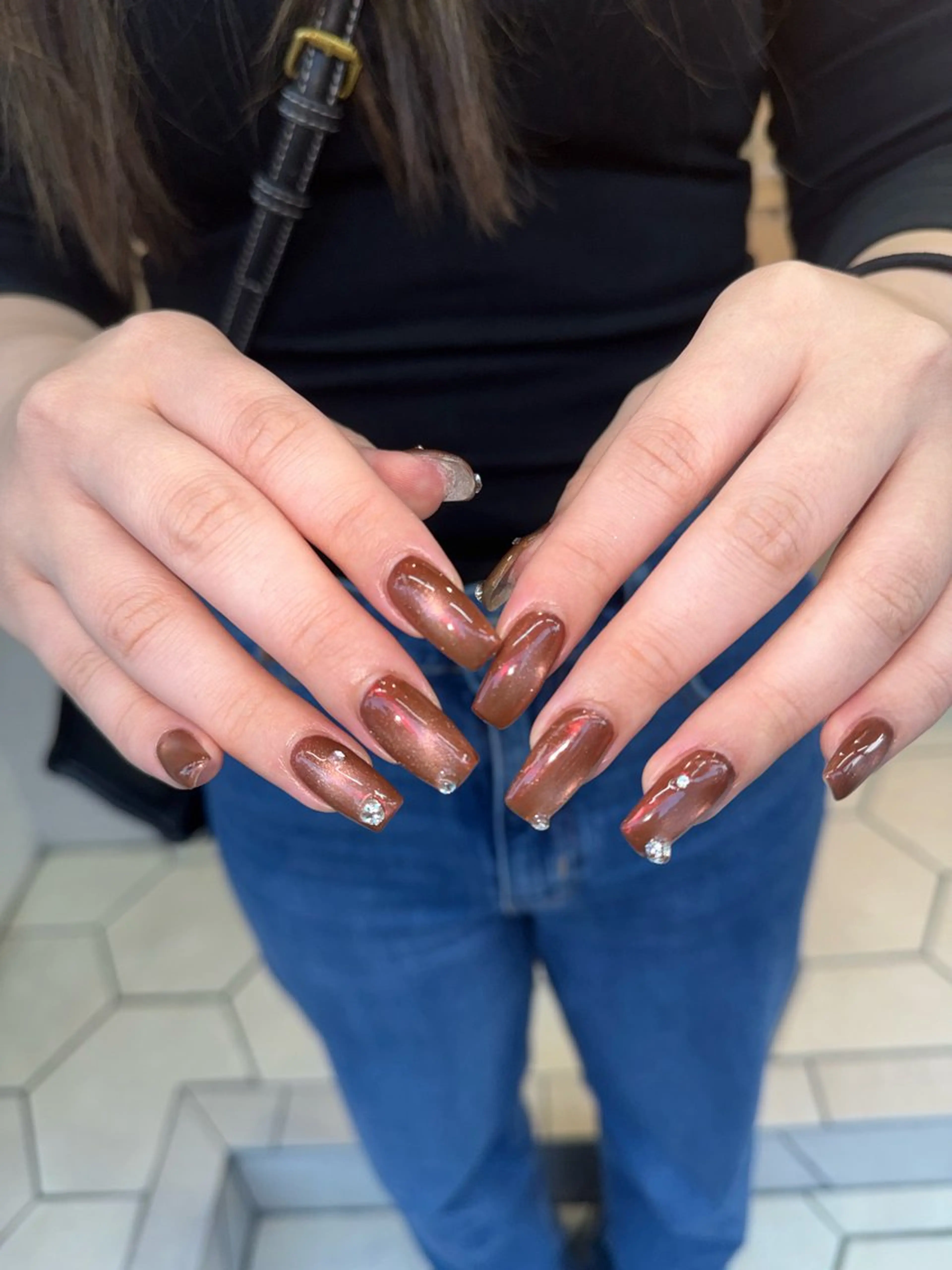 ネイル アートネイル マグネットネイル ミラーネイル Rommy Arisaのネイルデザイン