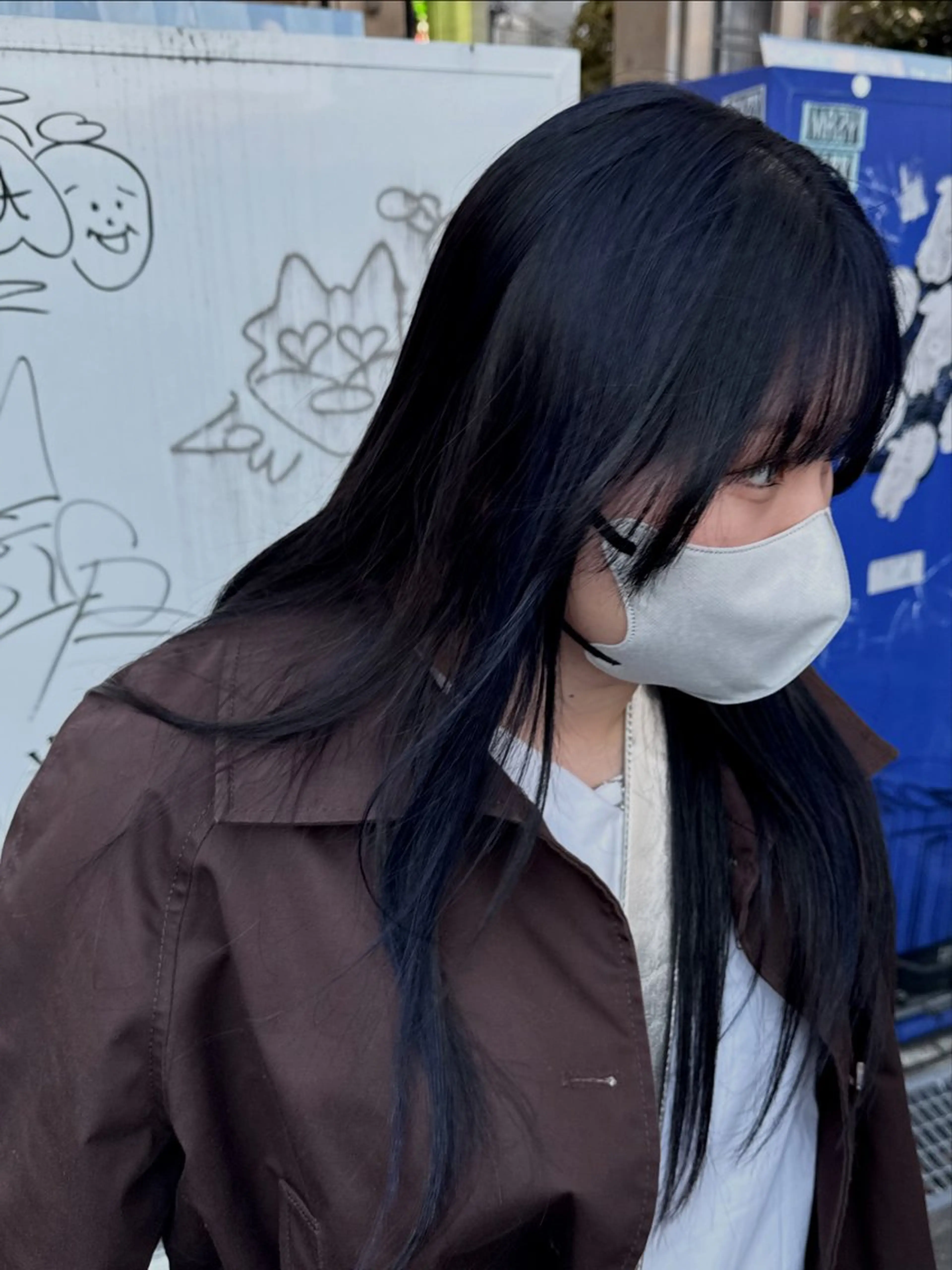 ロング カラー ブルーカラー ヘアカラー Nico セナのヘアスタイル