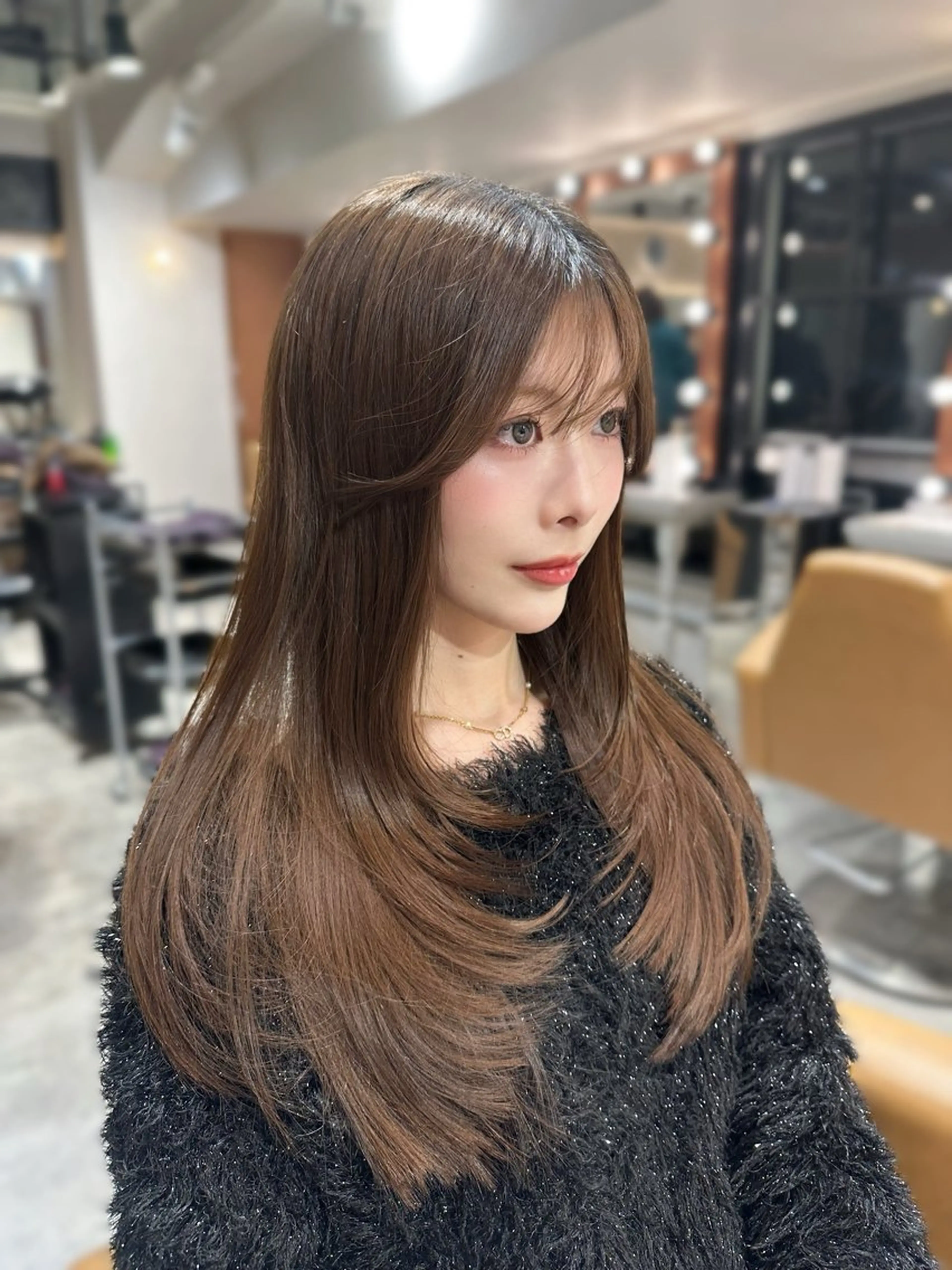 ロング レイヤーカット カット ヘアカラー 髪質改善/縮毛矯正 レイヤー/ユウタ👑のヘアスタイル