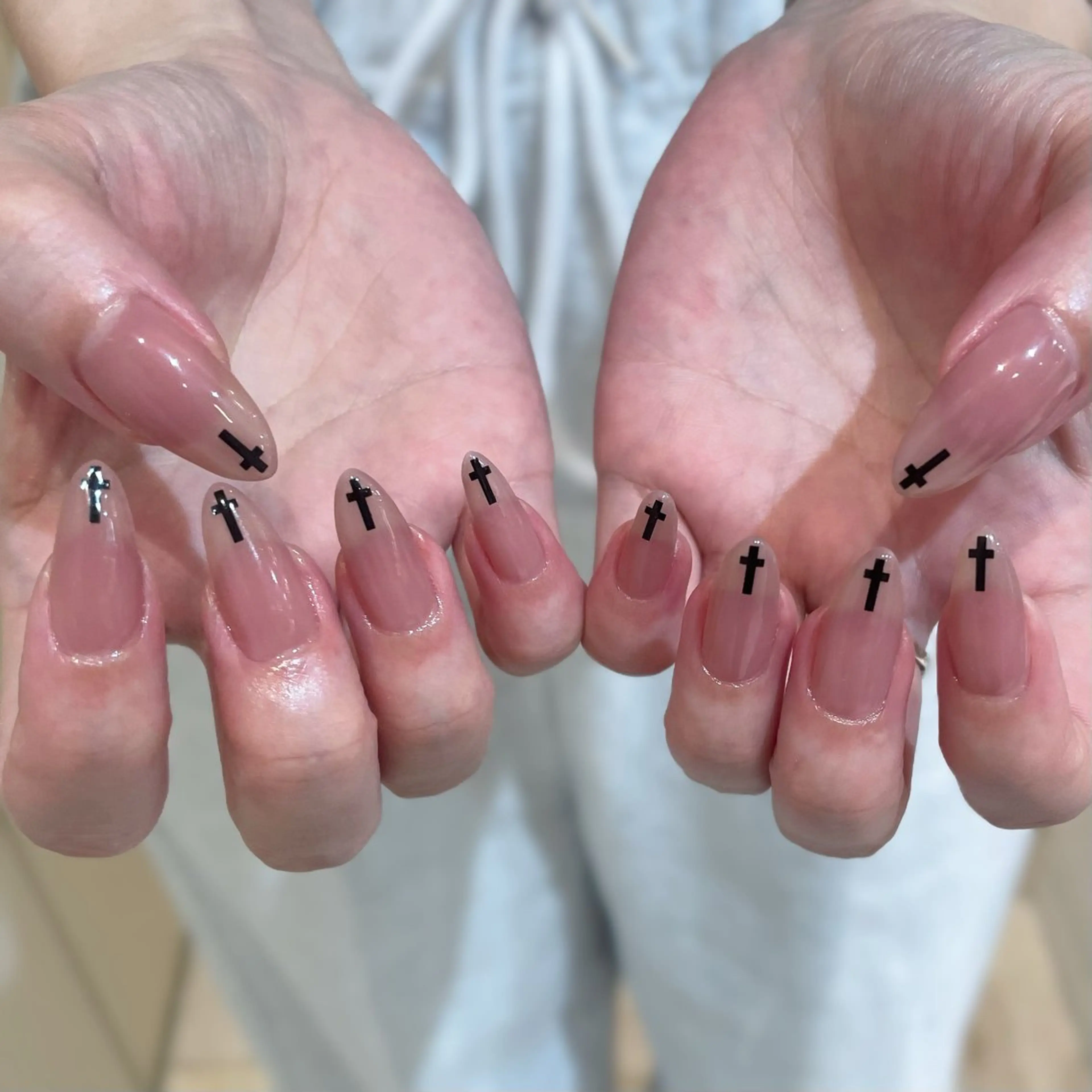 ネイル ハート シンプルネイル ハンドネイル Tsuki🌙/渋谷 /パラジェルのネイルデザイン