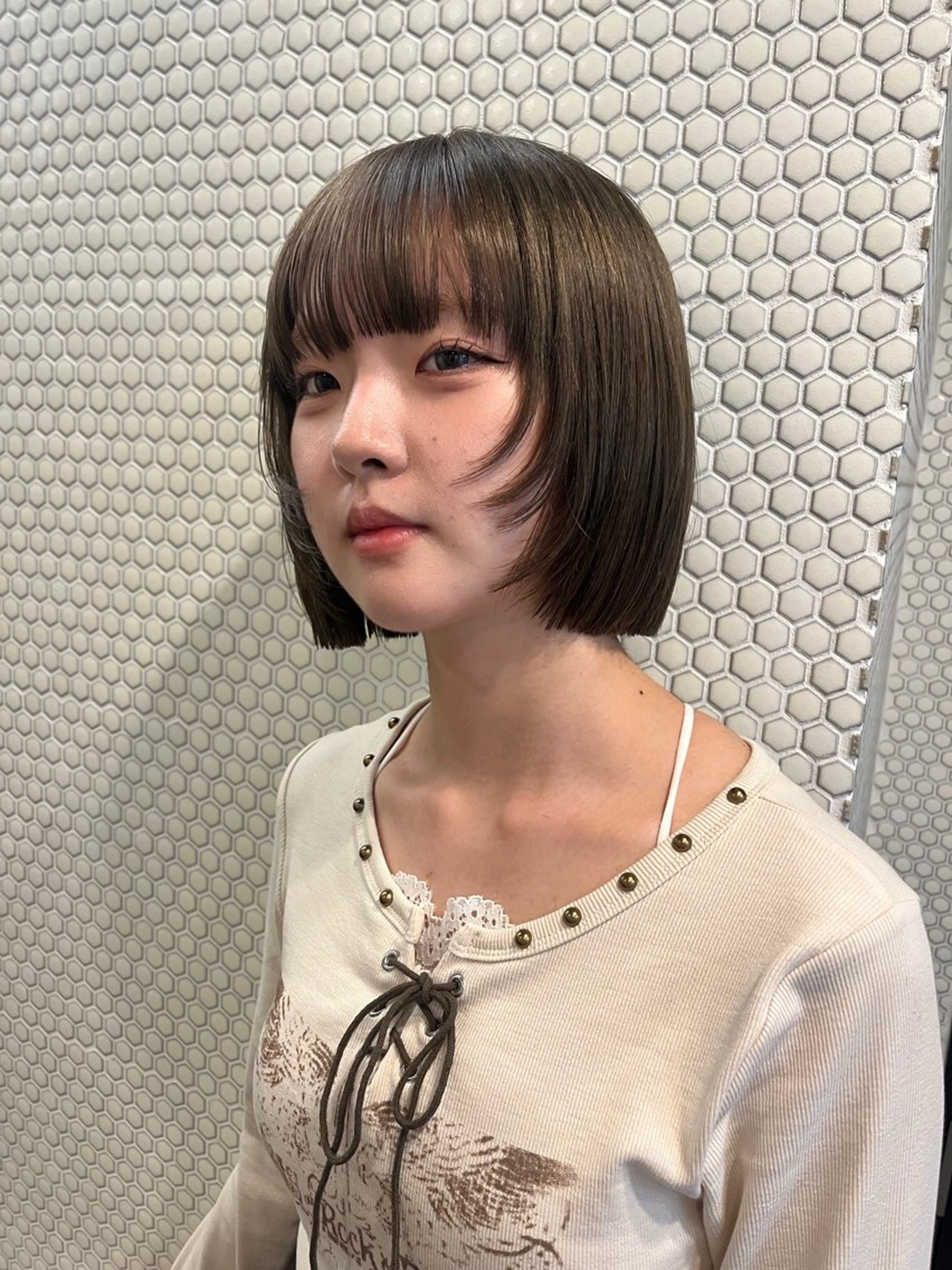 ショート ボブ 顔まわりレイヤー レイヤーカット カット レイヤー/暖色/ 髪質改善/永礼芳果のヘアスタイル