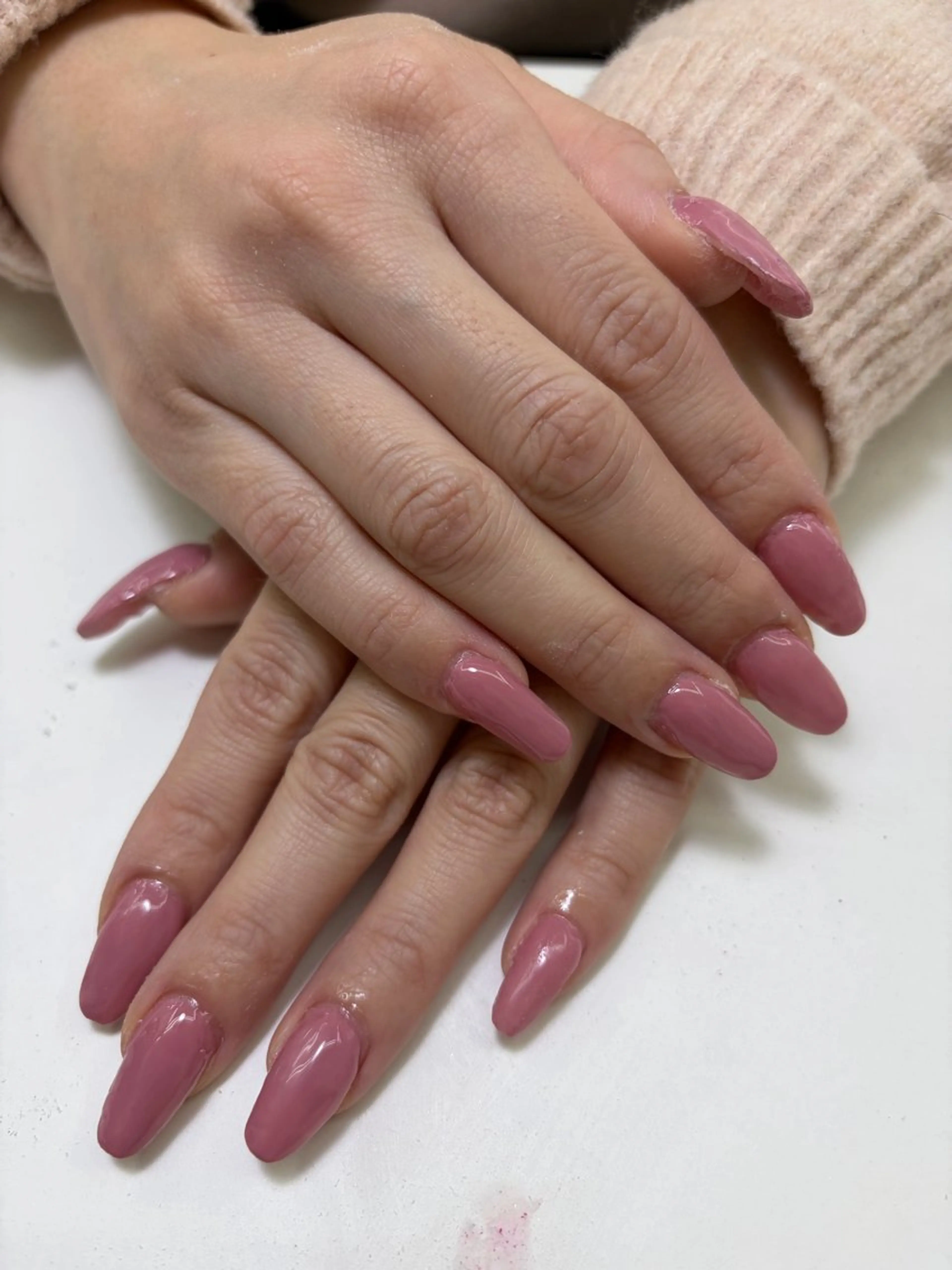 ネイル ワンカラーネイル 眞鍋 歩のネイルデザイン