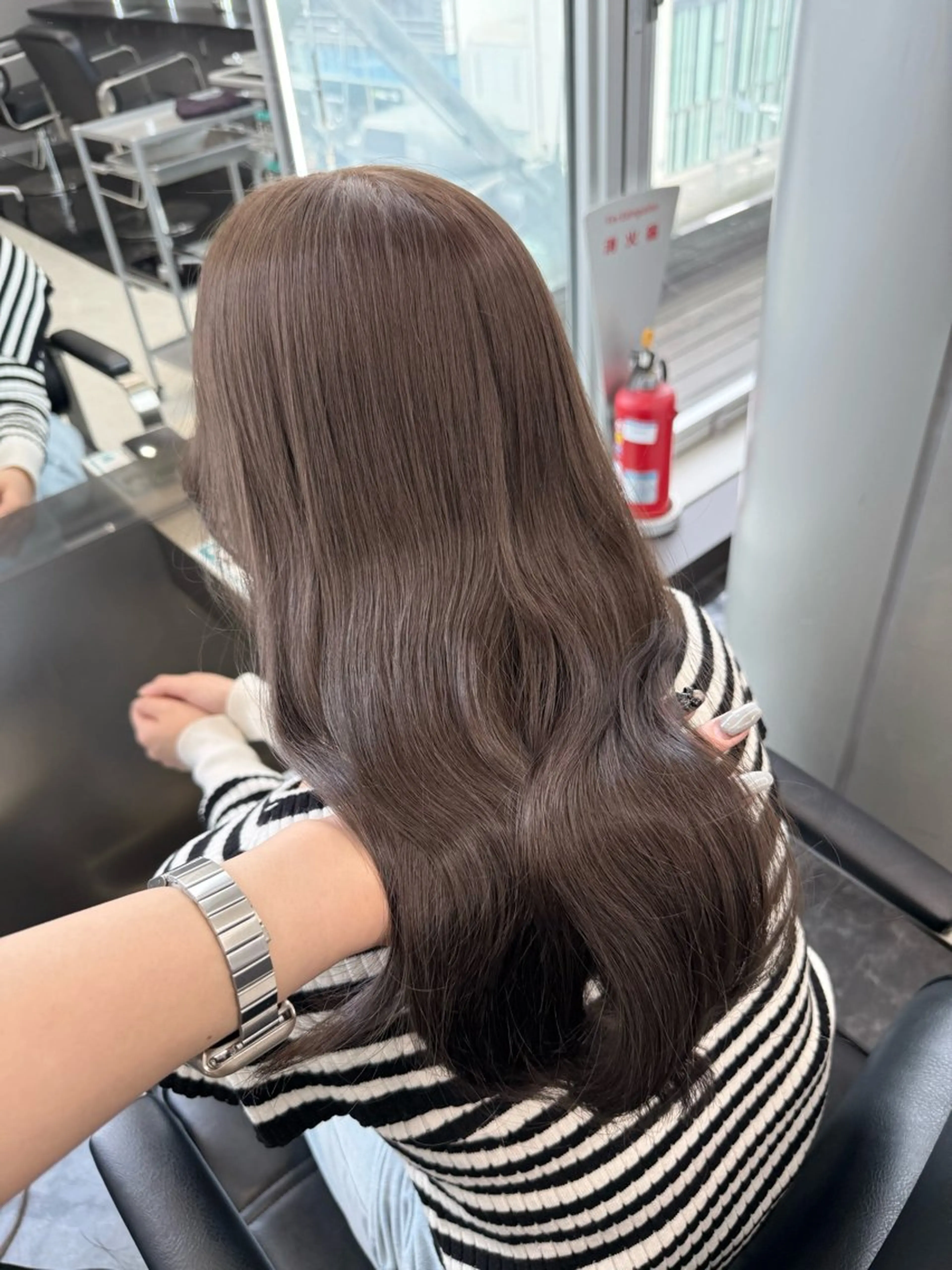 ロング カラー ヘアアレンジ カット ヘアカラー トリートメント ヘアセット 韓国ヘア🖤/透明感 shihoのヘアスタイル