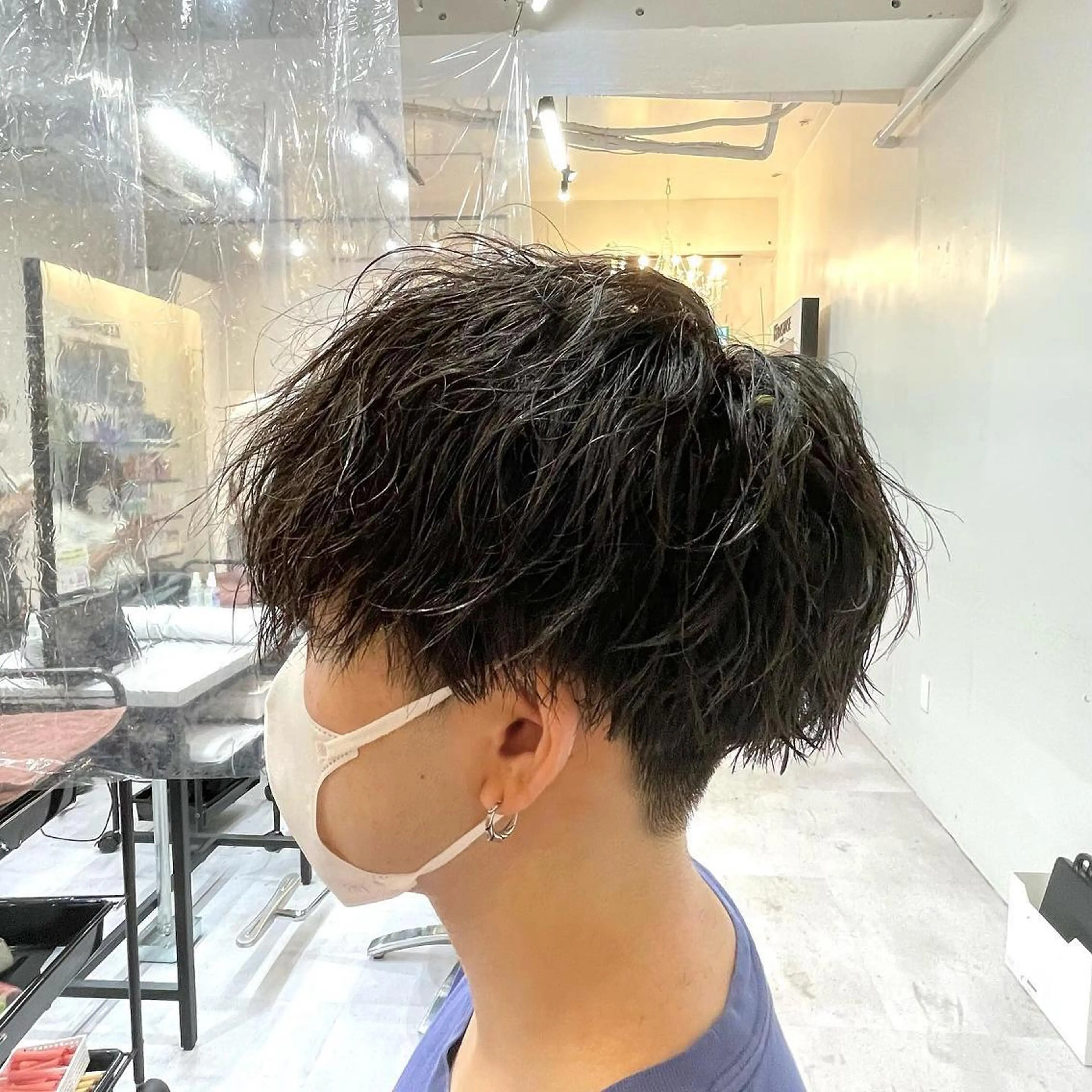 ショート 髪質改善× 白髪ぼかし溝江のヘアスタイル