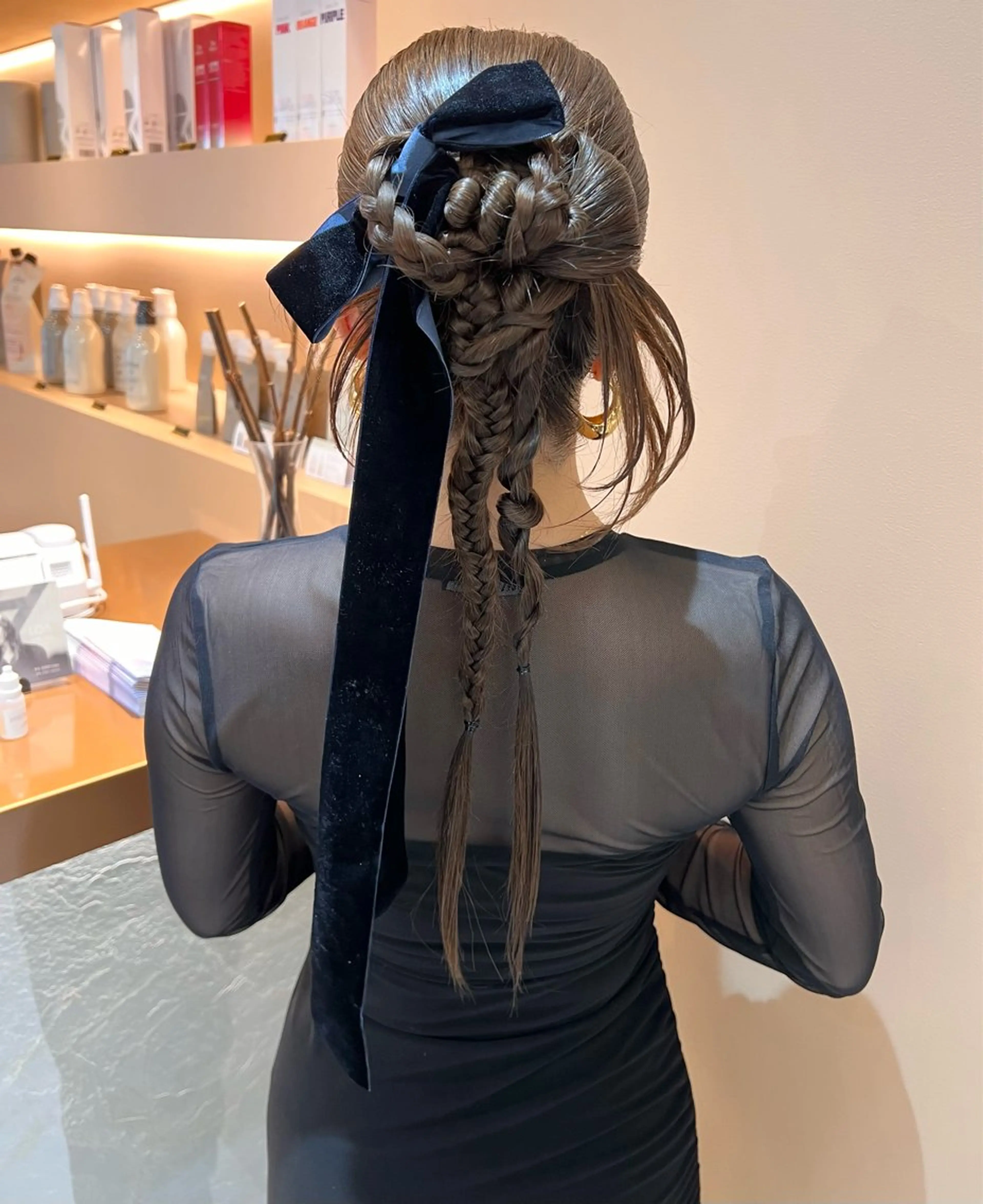 ロング カラー ヘアアレンジ ヘアセット ✨カチモリ✨レイヤー 韓国ヘア🇰🇷ゆいのヘアスタイル