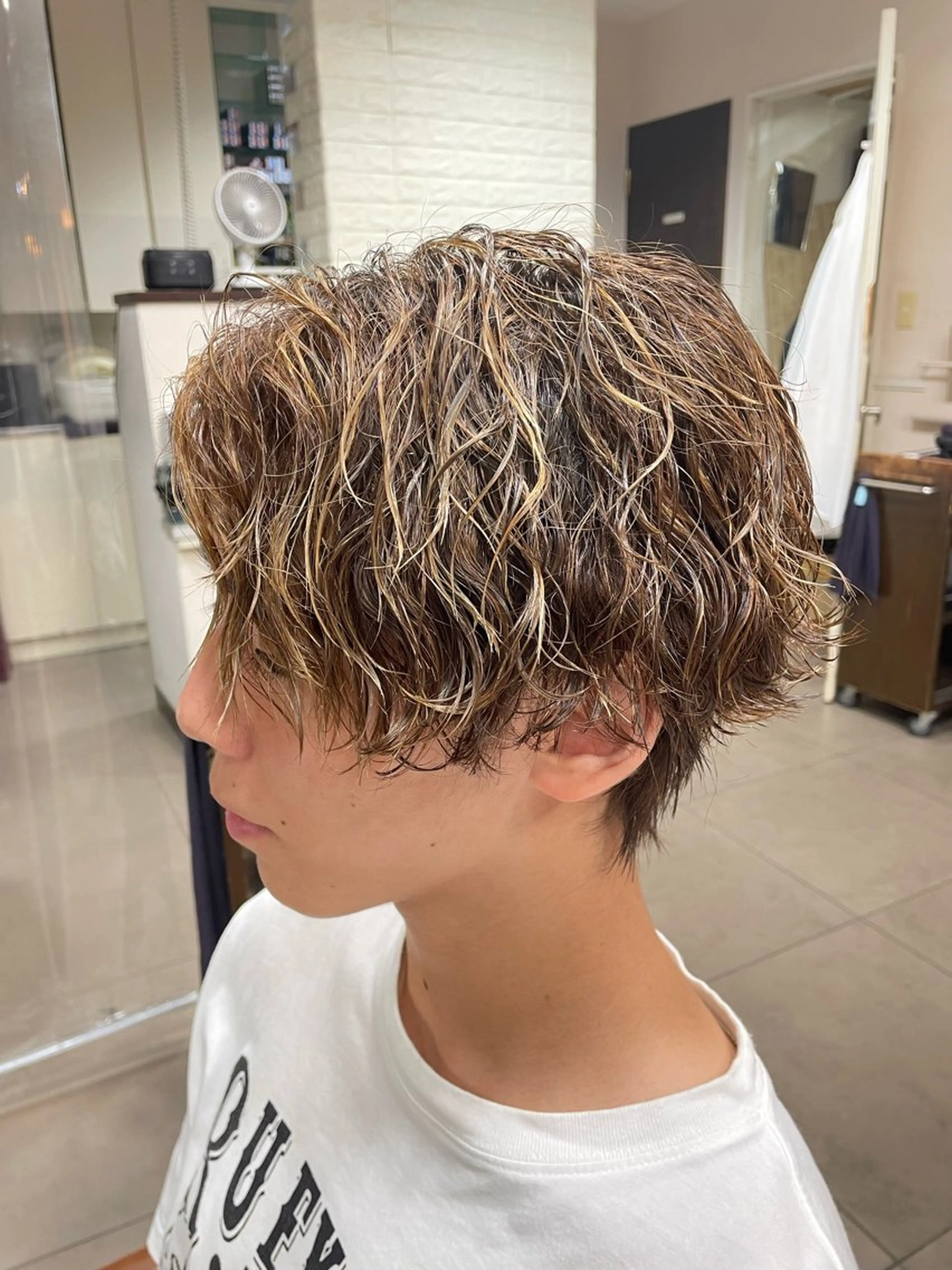 ショート カラー パーマ ハイライトカラー ハイライト 🔅PARS bis Futaba🔆のヘアスタイル