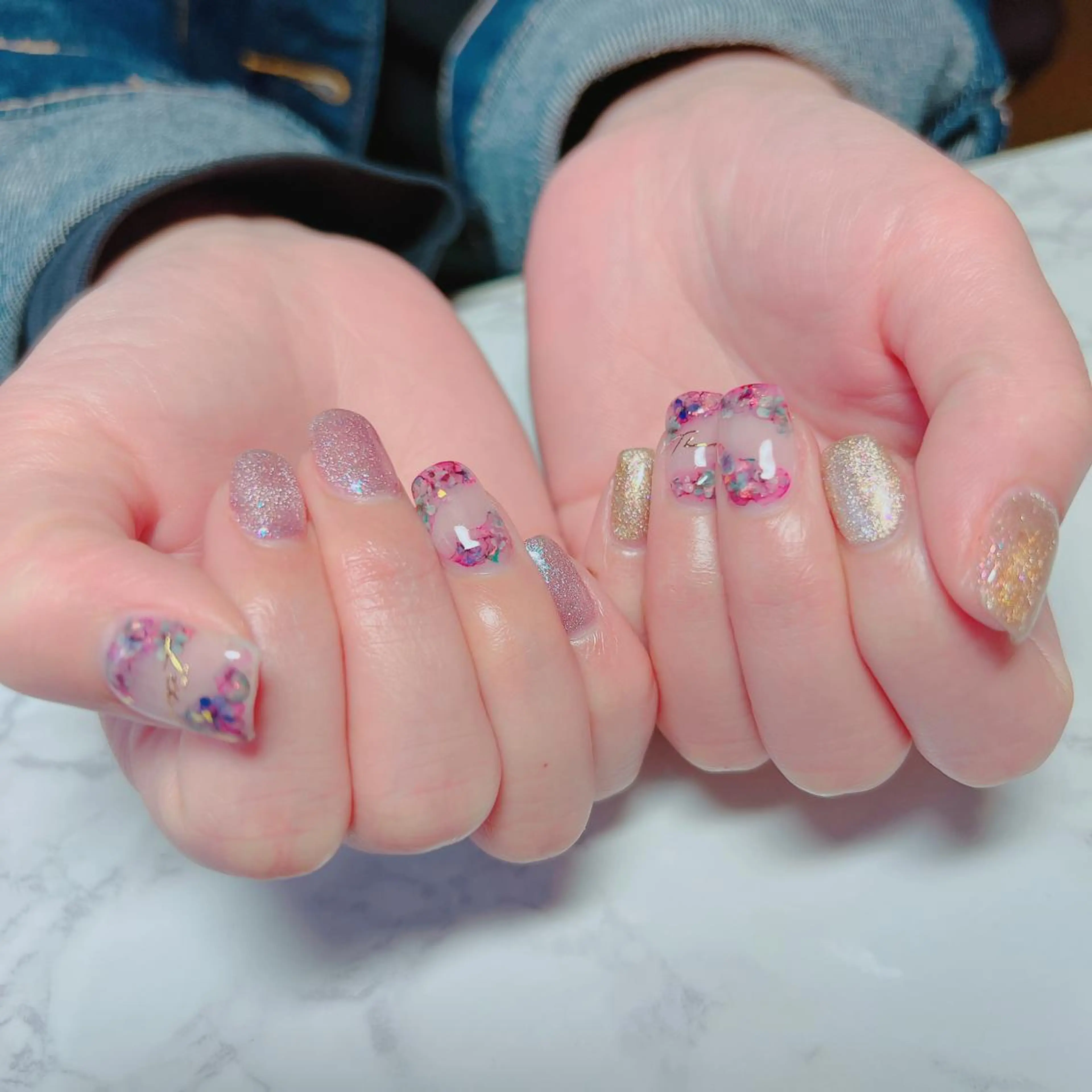 ネイル フラワーネイル ハンドネイル たきぐち みちこのネイルデザイン