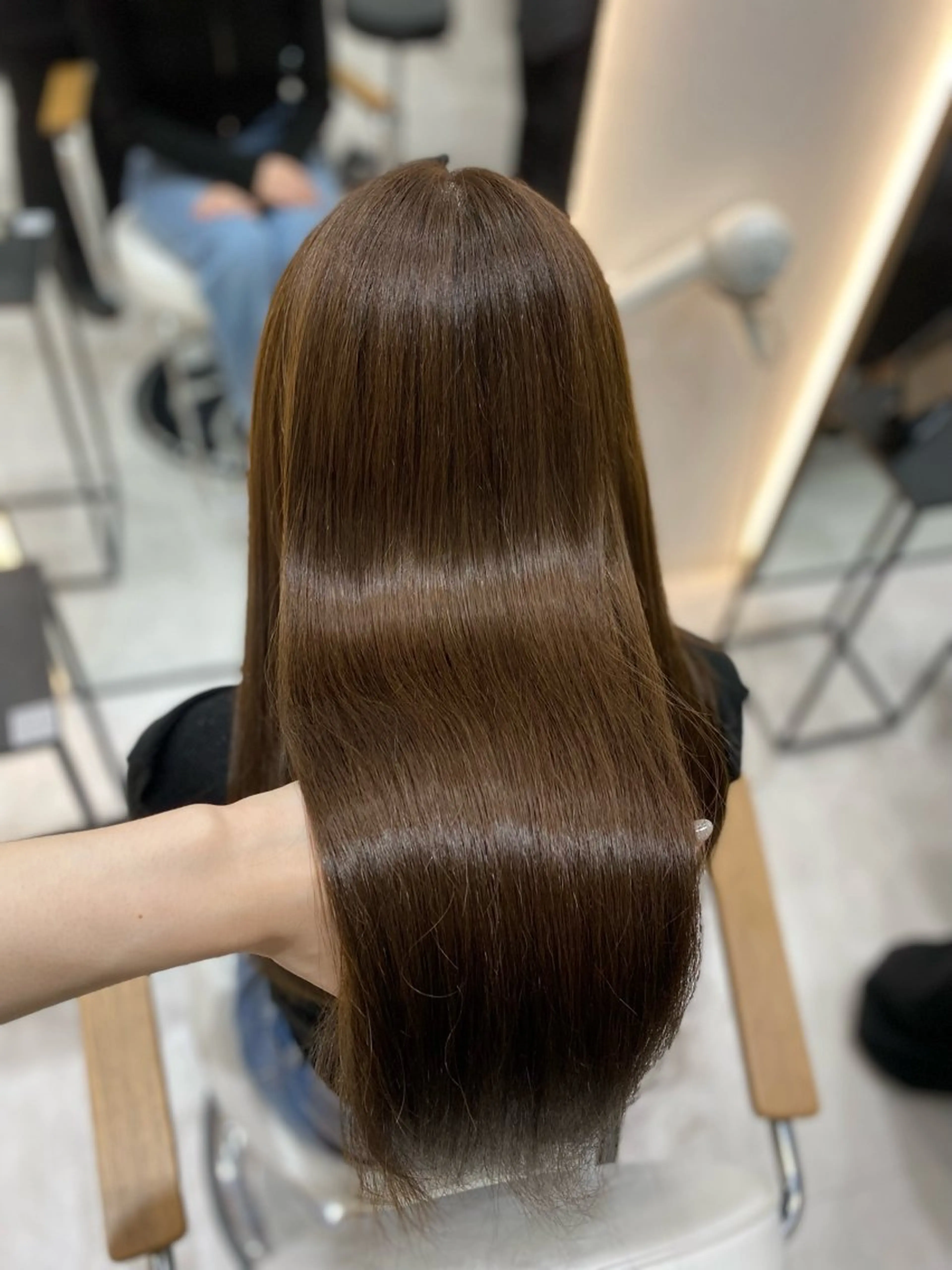ロング カラー グレージュ オリーブグレージュ オリーブグレー トリートメント カット ヘアカラー トリートメント 艶髪・透明感カラー・ 韓国ヘア・Yuriのヘアスタイル