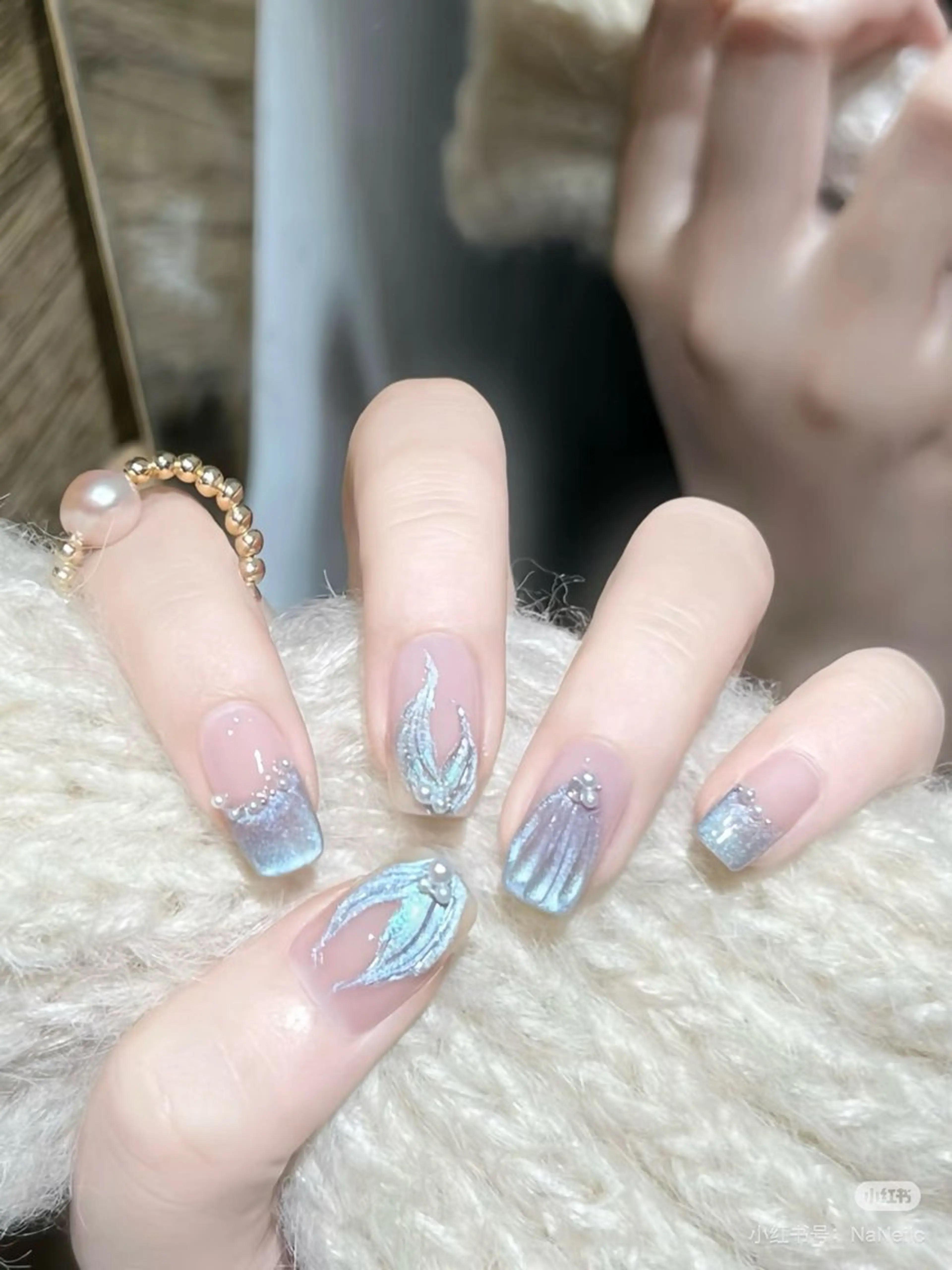 【当日限定】【10本長さだし】🧜🏻‍♀️人魚姫（3D）·シンプルデザイン（オフなし）￥10980→¥6980の写真