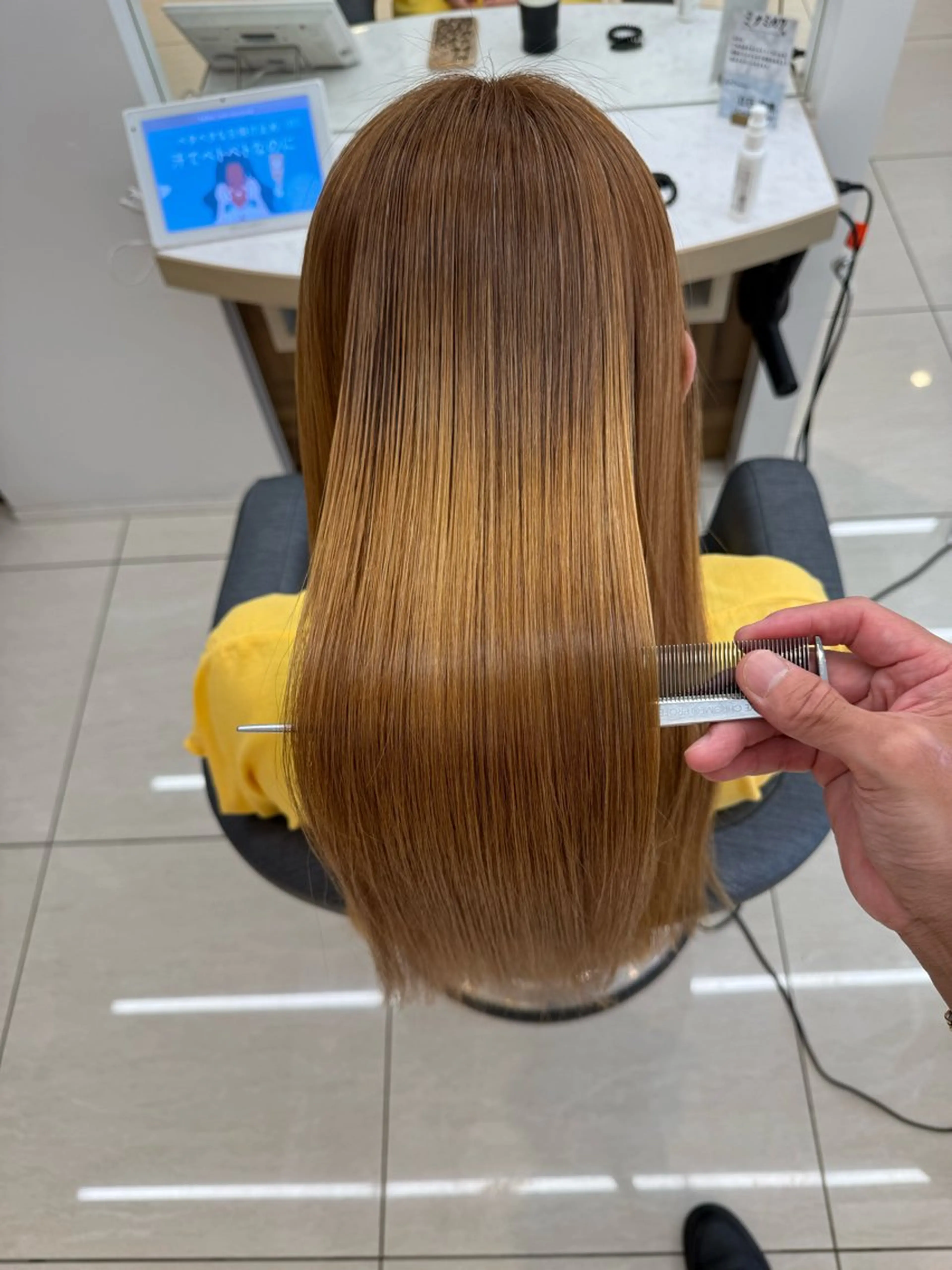 ロング 髪質改善 カット ヘアカラー トリートメント ヘッドスパ ヘアセット 💎艶髪カラー✨ kei／透明感のヘアスタイル