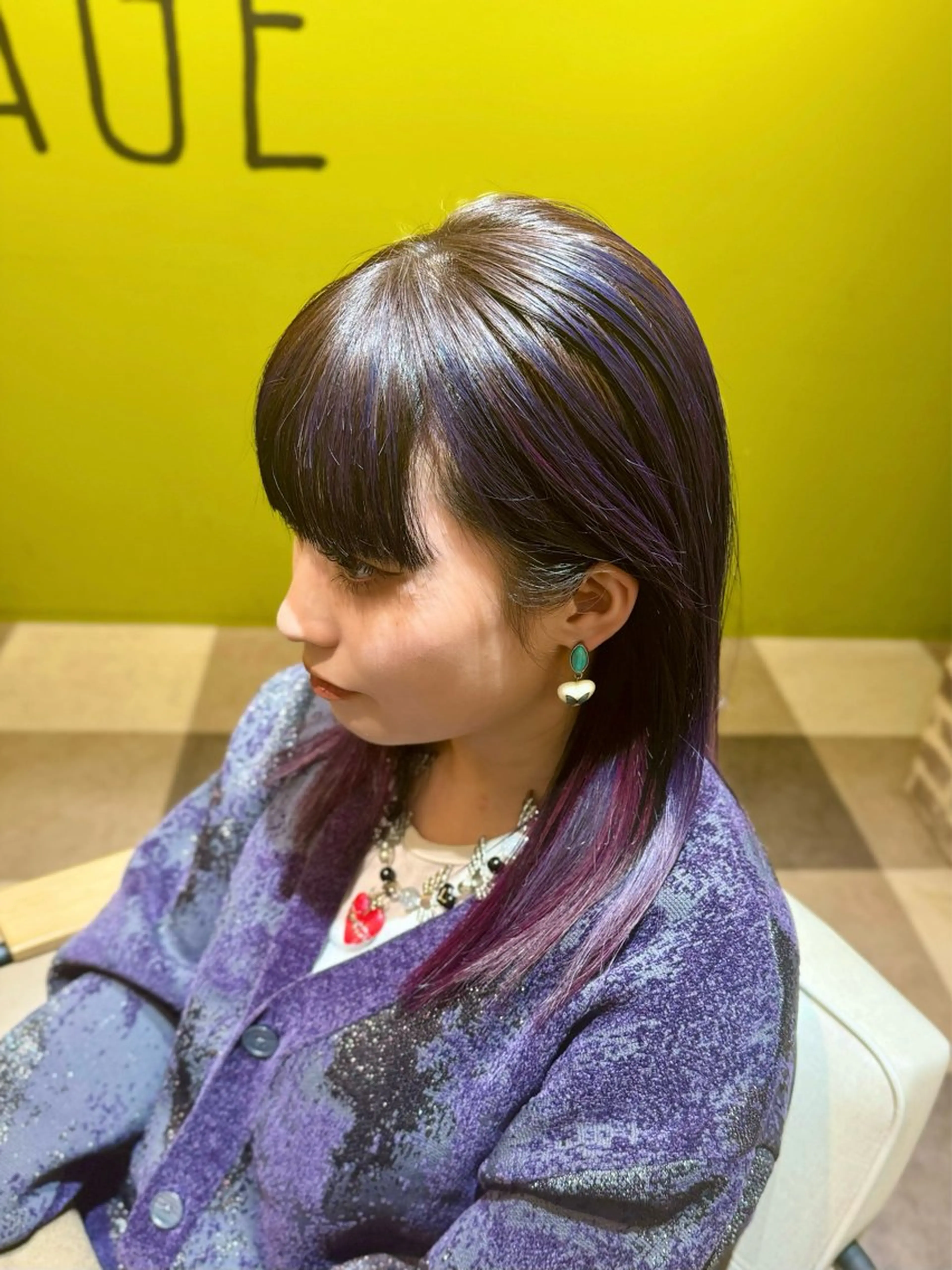 セミロング カット ヘアカラー トリートメント るな/echelle 【カットモデル募集】のヘアスタイル