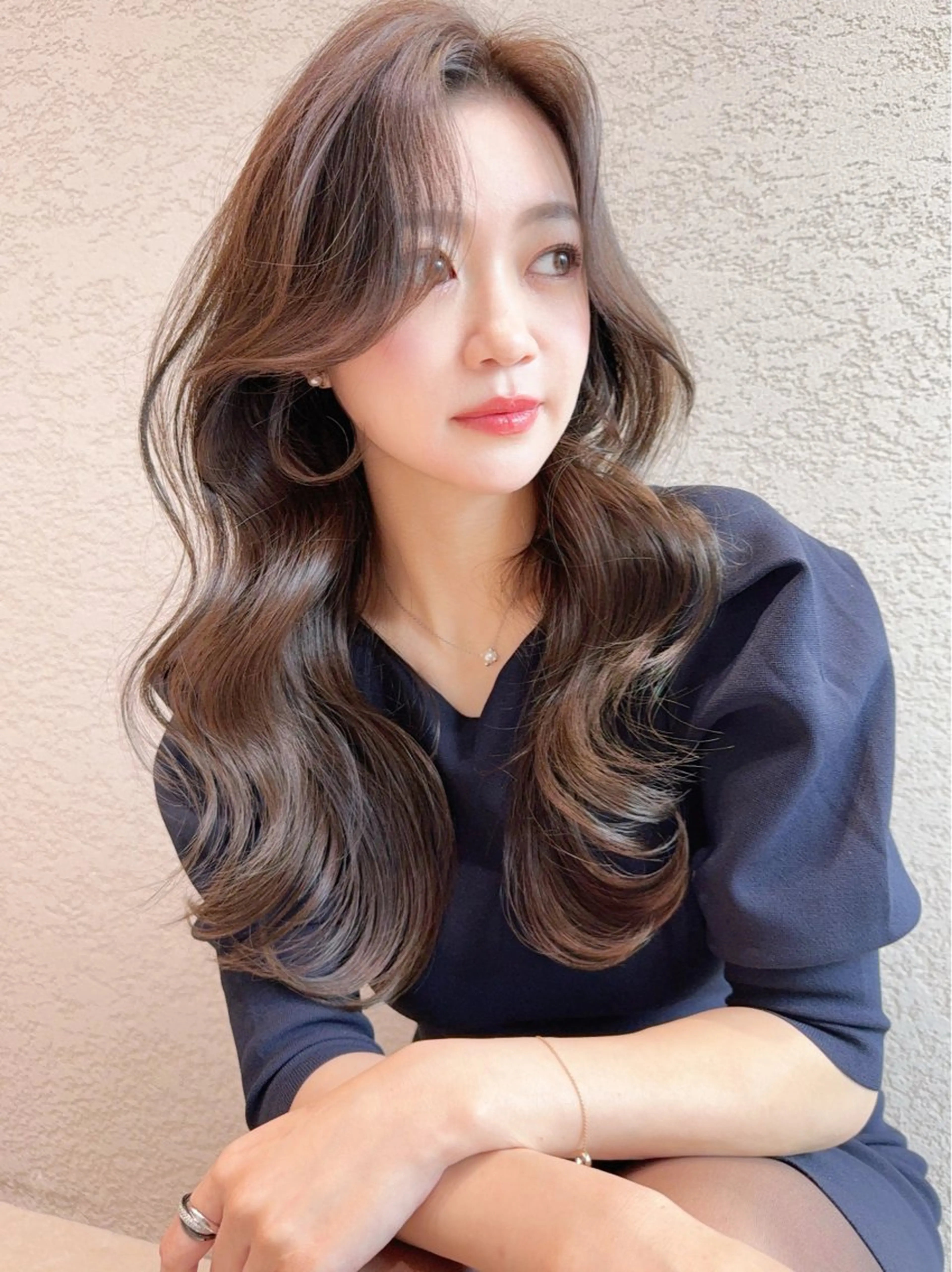 セミロング カラー カット ヘアカラー トリートメント 縮毛矯正✨🫧 レイヤー川村利幸のヘアスタイル